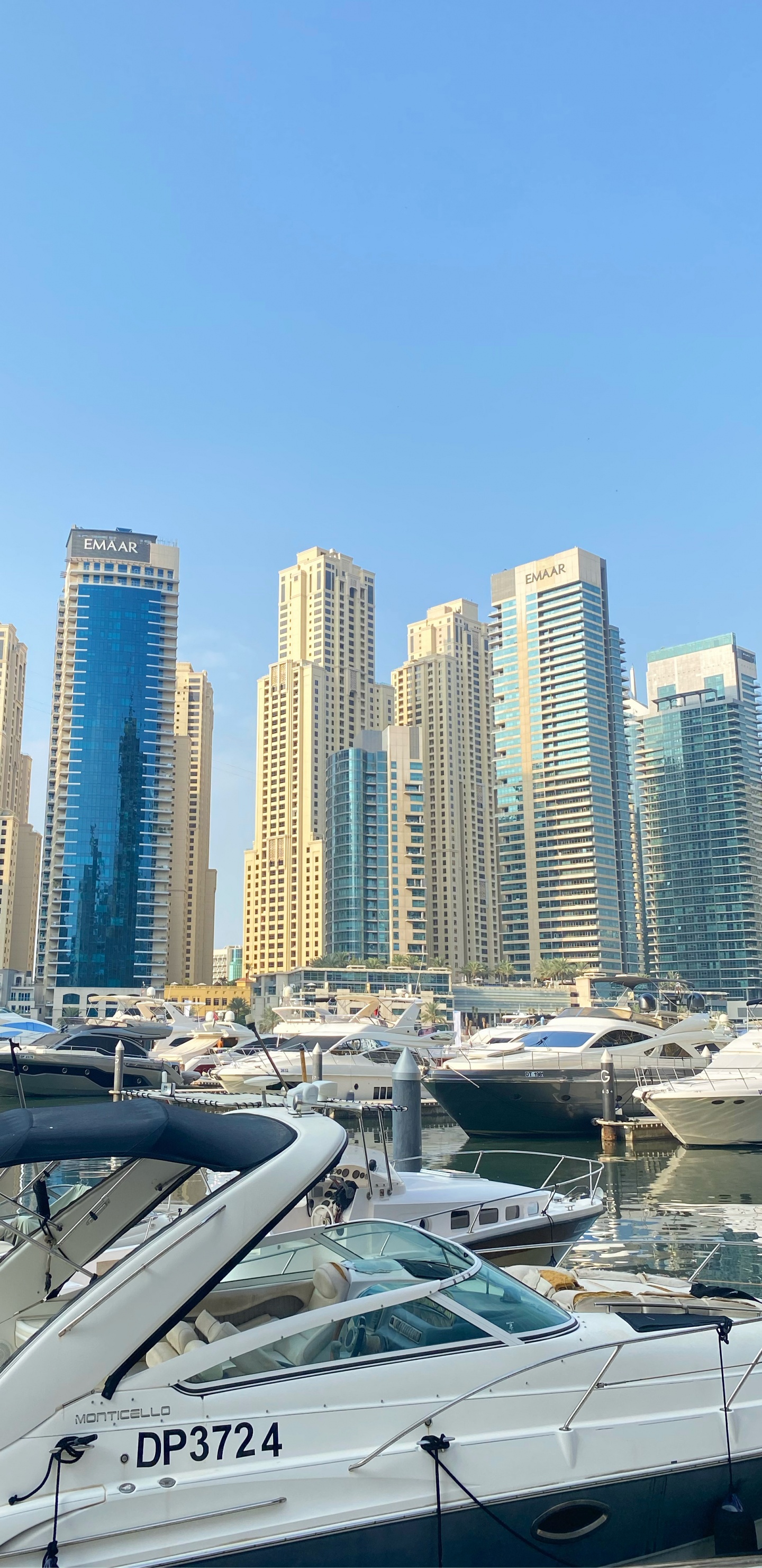 Marina, Tower Block, Watercraft, Metropolis, City. Wallpaper in 1440x2960 Resolution