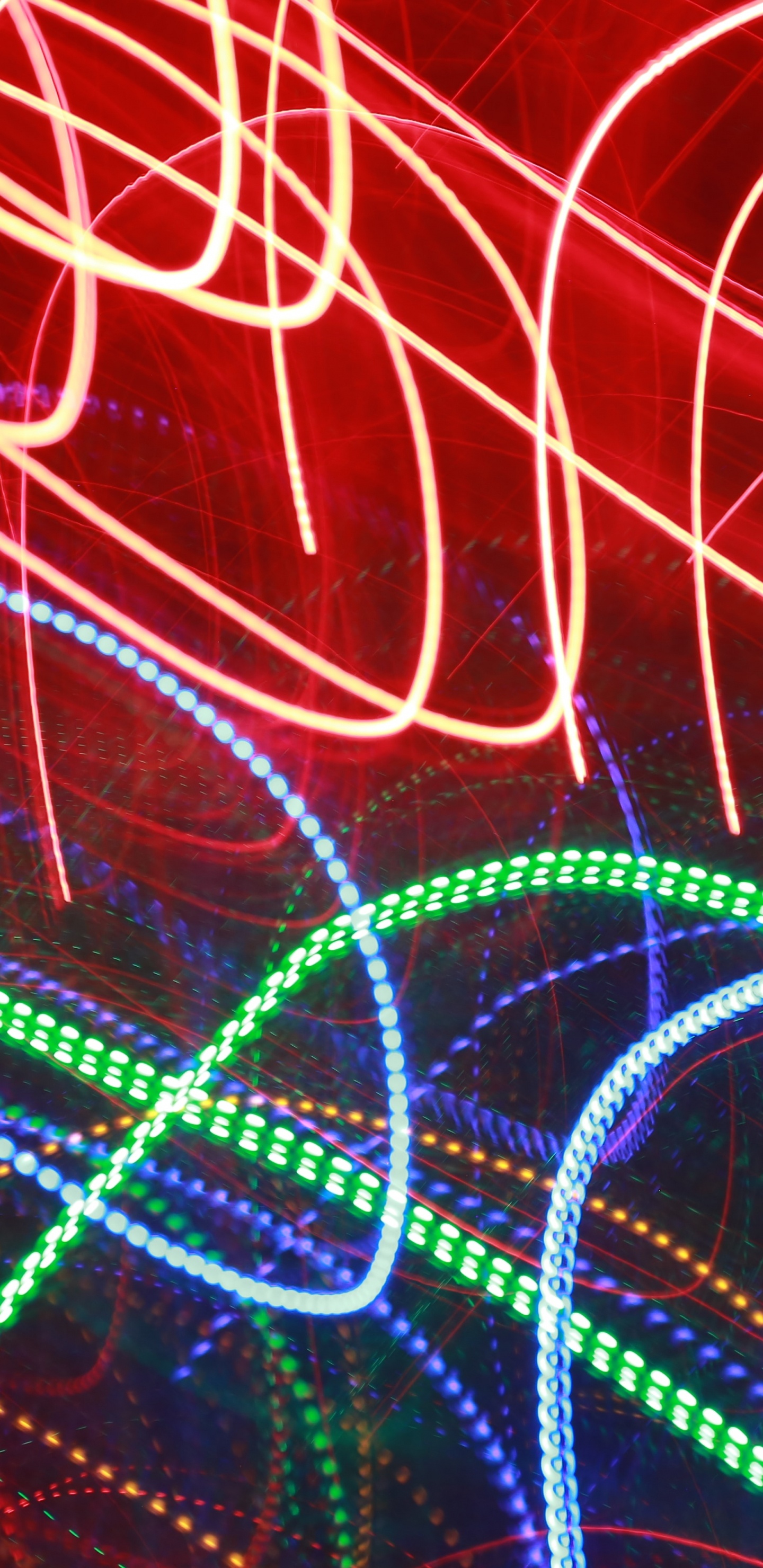 Rayas de Luz Azul y Verde. Wallpaper in 1440x2960 Resolution