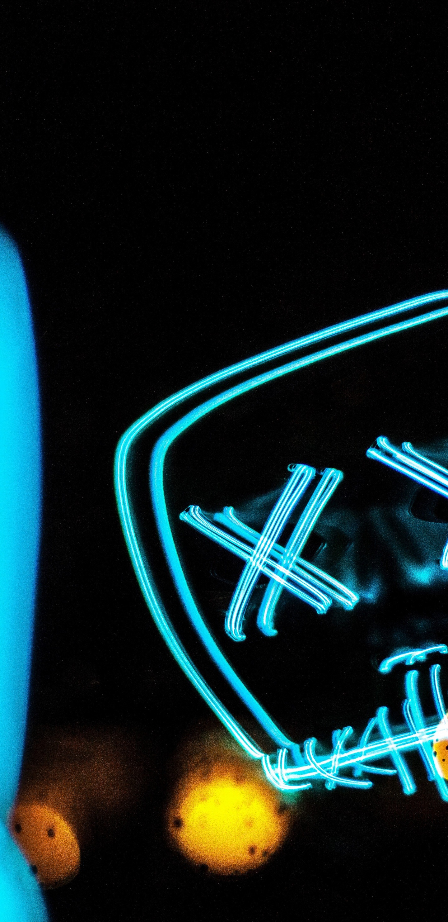 Blau, Licht, Türkis, Neon, Finger. Wallpaper in 1440x2960 Resolution
