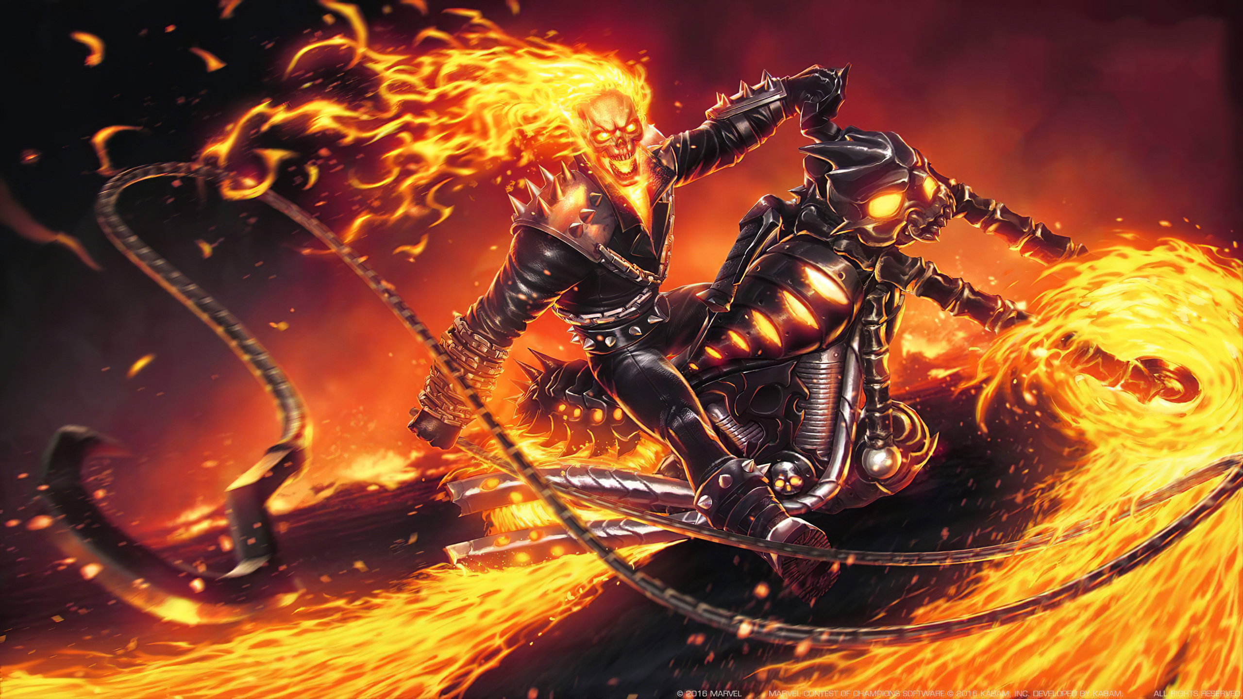 Ghost Rider, Marvel Comics, Fotos de Columbia, Marvel Concurso de Campeones, Arte. Wallpaper in 2560x1440 Resolution