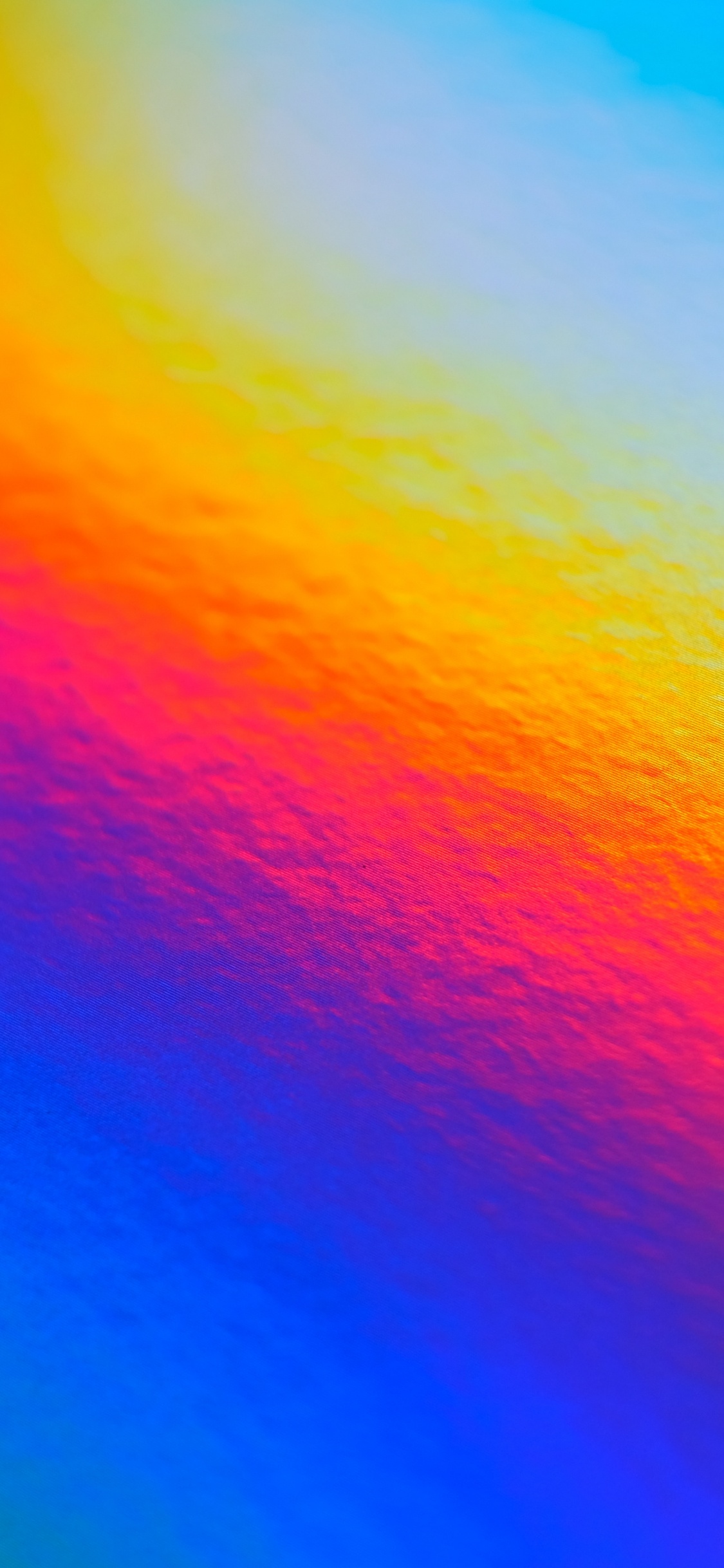 Orange Und Blaue Abstrakte Malerei. Wallpaper in 1125x2436 Resolution