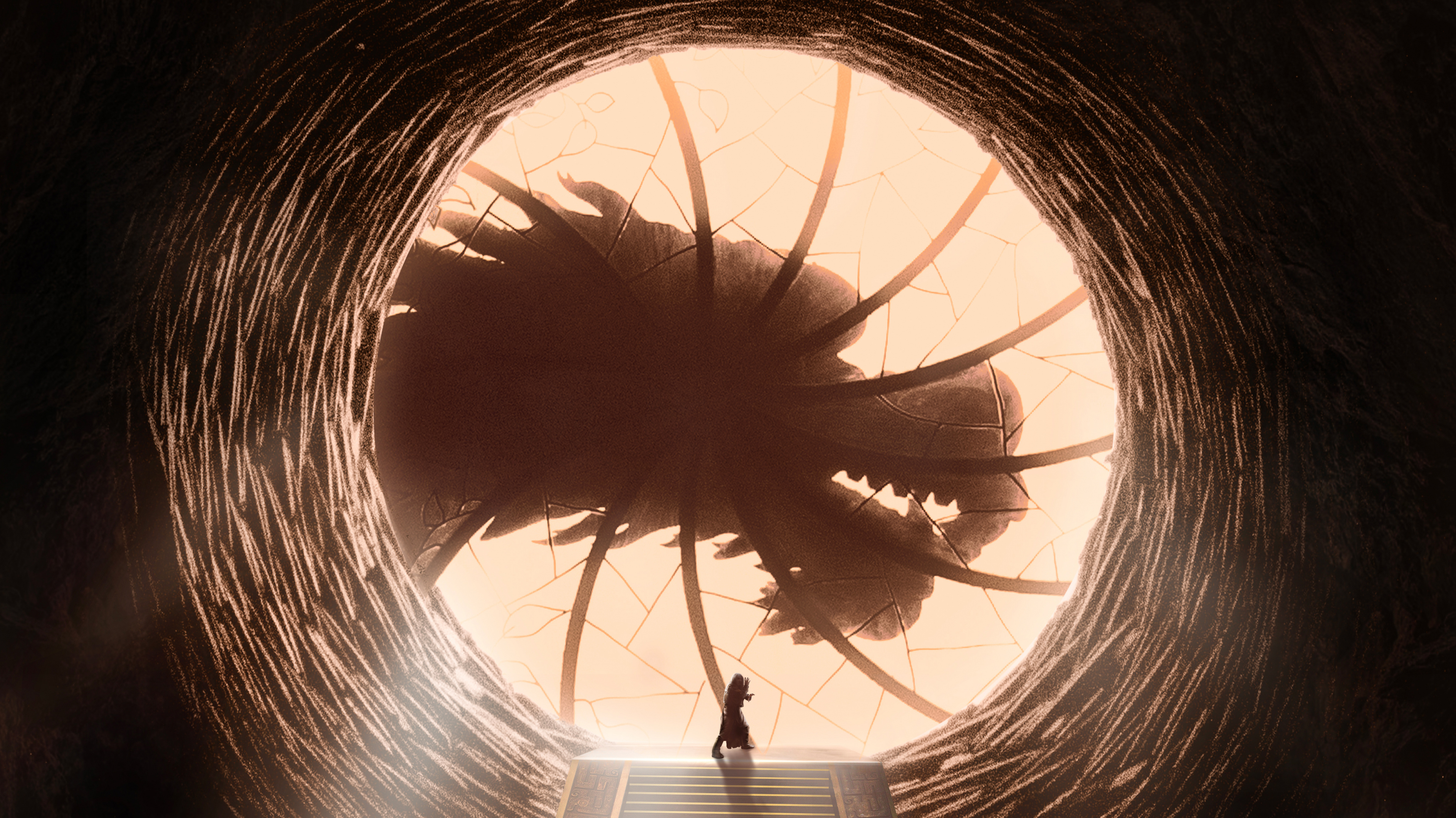 Illustration Abstraite en Noir et Blanc. Wallpaper in 3840x2160 Resolution