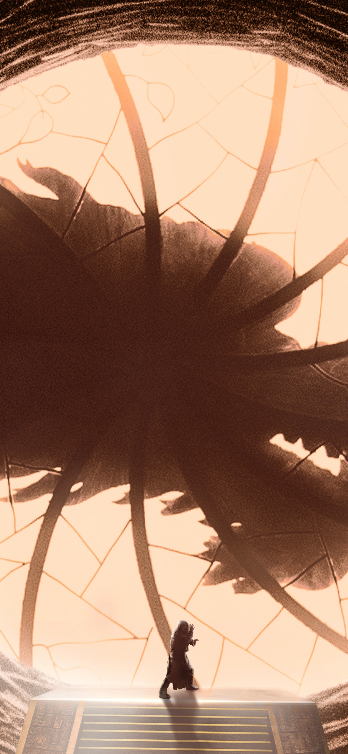 Black and White Abstract Illustration. Wallpaper in 1125x2436 Resolution