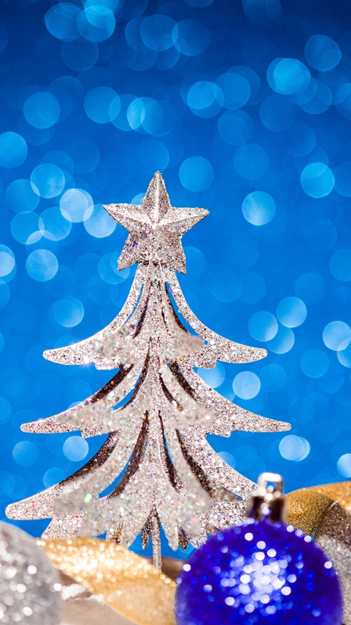 Christmas Tree, Christmas Day, New Year, Blue, Christmas. Wallpaper in 720x1280 Resolution
