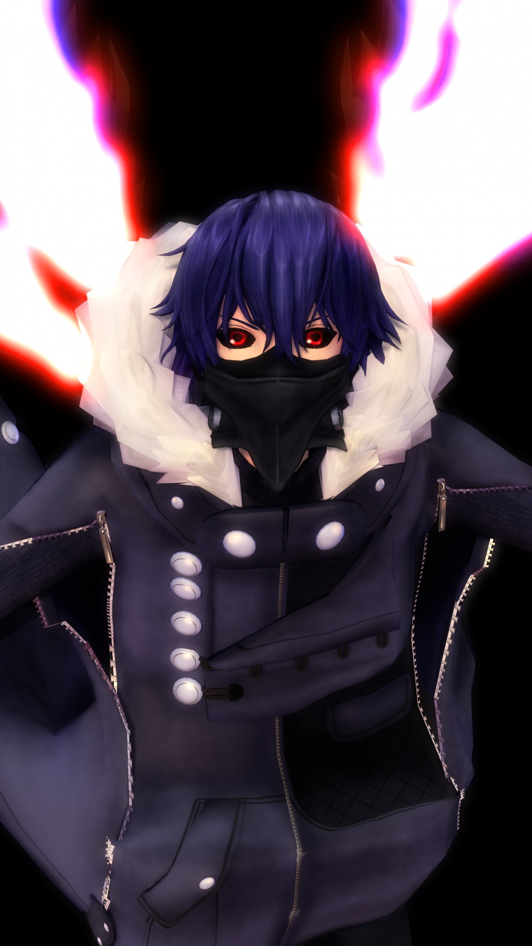 Black and White Robot With Smoke. Wallpaper in 1080x1920 Resolution