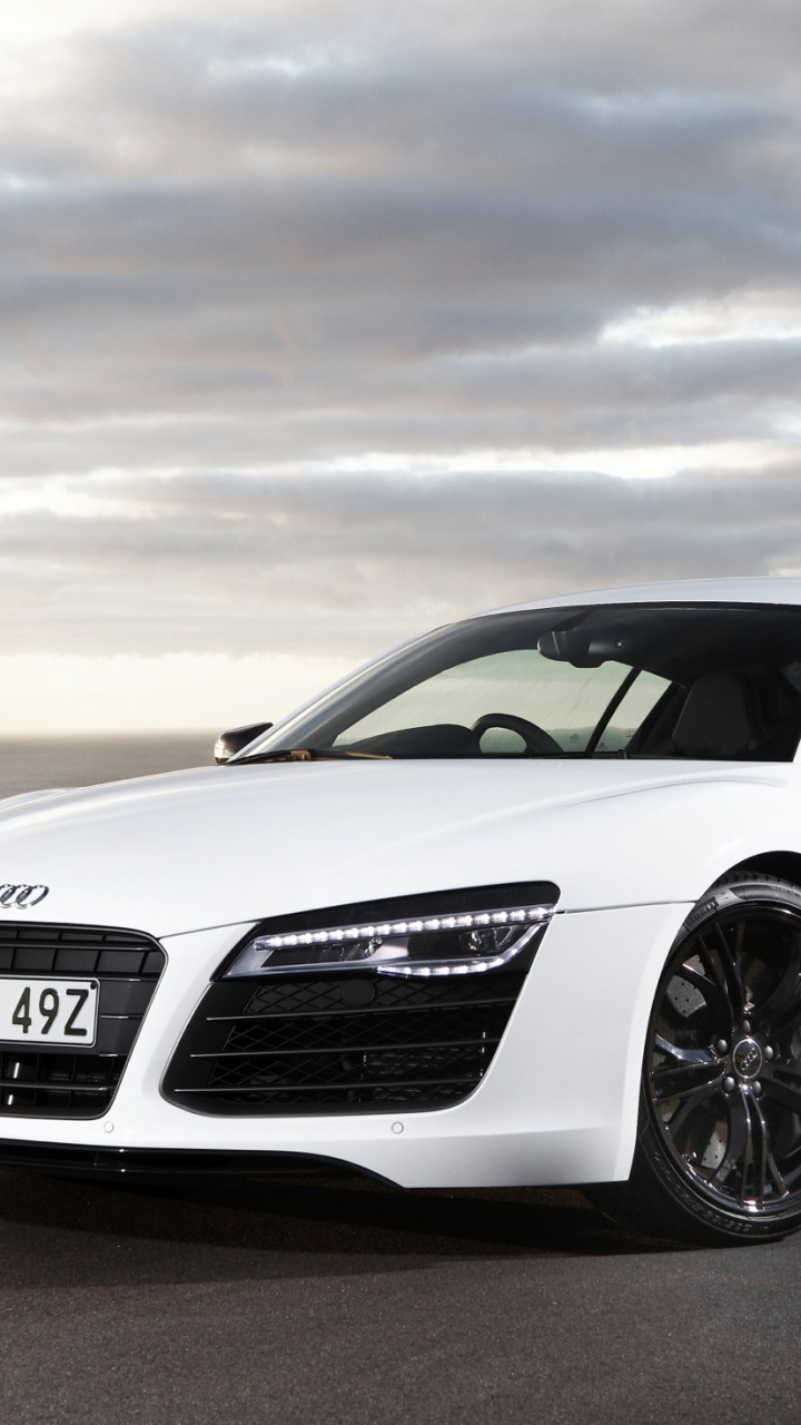 White Mercedes Benz Coupe on Black Asphalt Road During Daytime. Wallpaper in 720x1280 Resolution