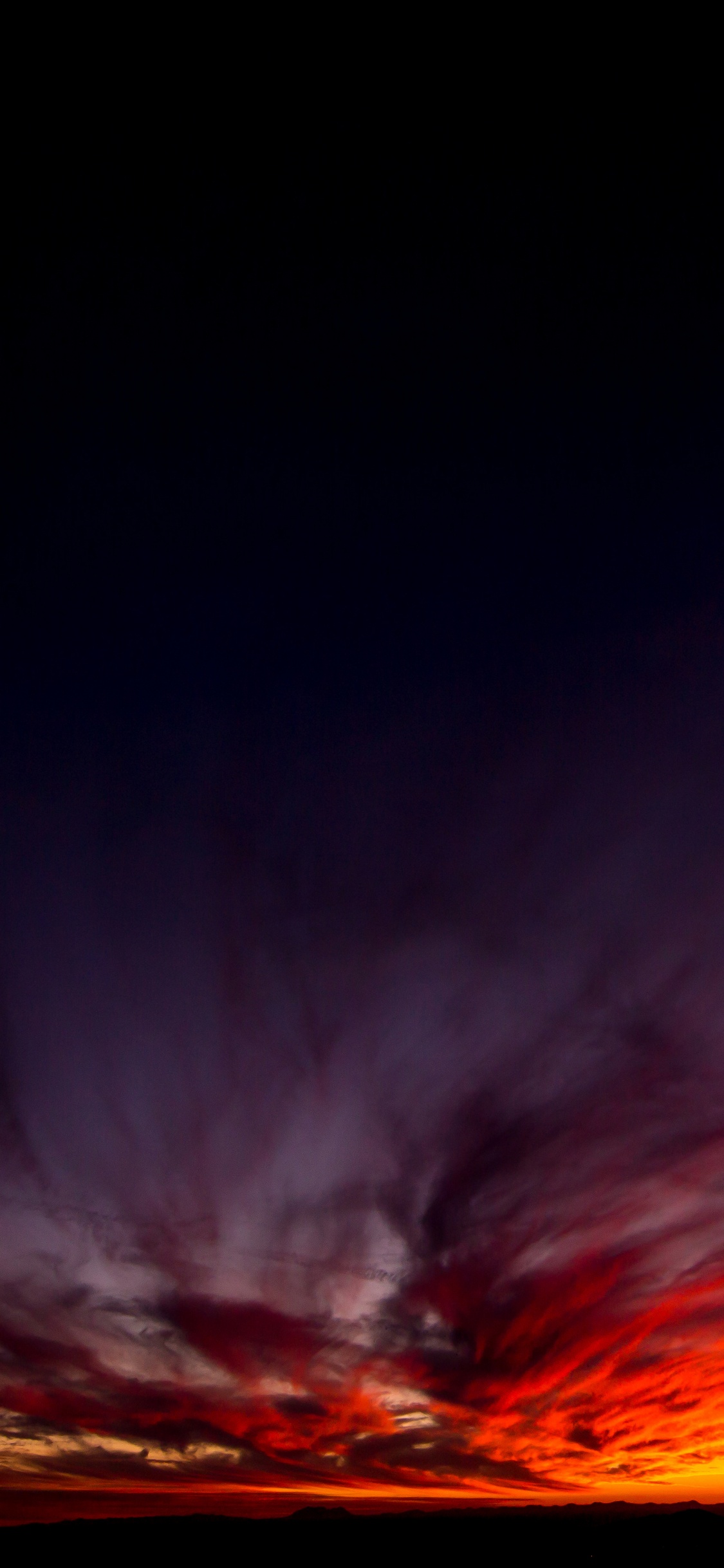 Soir, Afterglow, Horizon, Nature, Red. Wallpaper in 1125x2436 Resolution