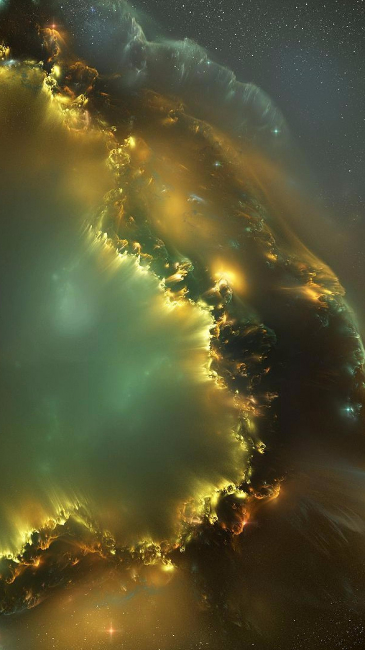 宇宙, 明星, 性质, 气氛, 黄色的 壁纸 750x1334 允许