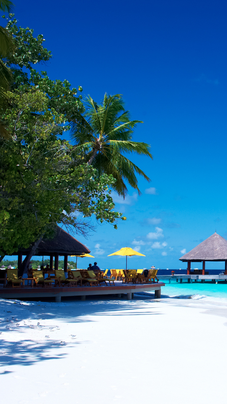 度假村, 度假小岛, 热带地区, 大海, 加勒比 壁纸 750x1334 允许