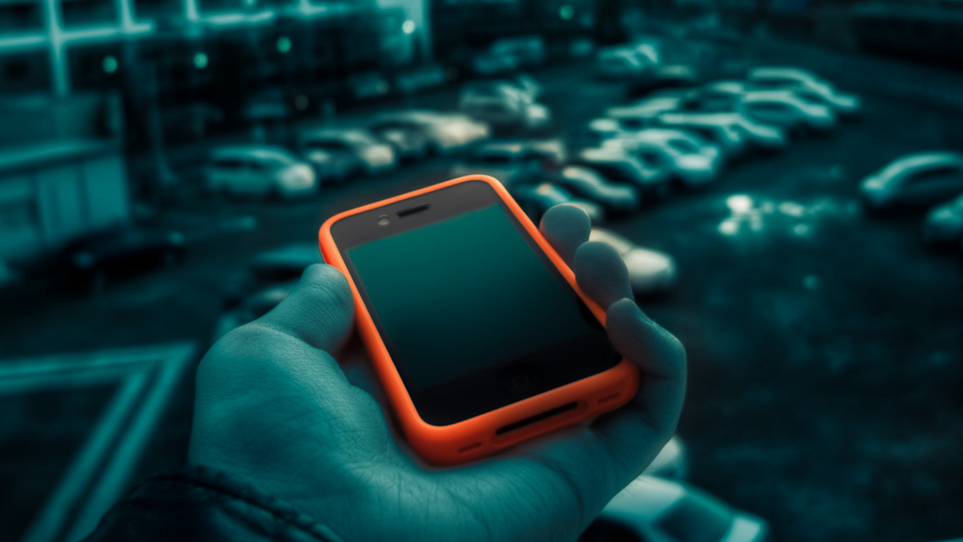 Person Holding Black and White Smartphone. Wallpaper in 1920x1080 Resolution