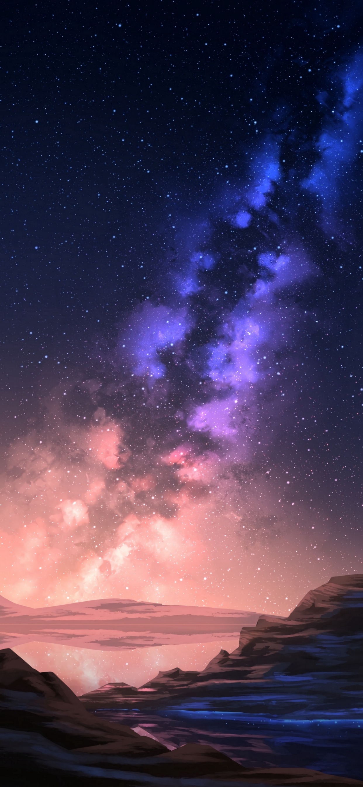 Nachthimmel, Stern, Aurora, Atmosphäre, Astronomisches Objekt. Wallpaper in 1242x2688 Resolution