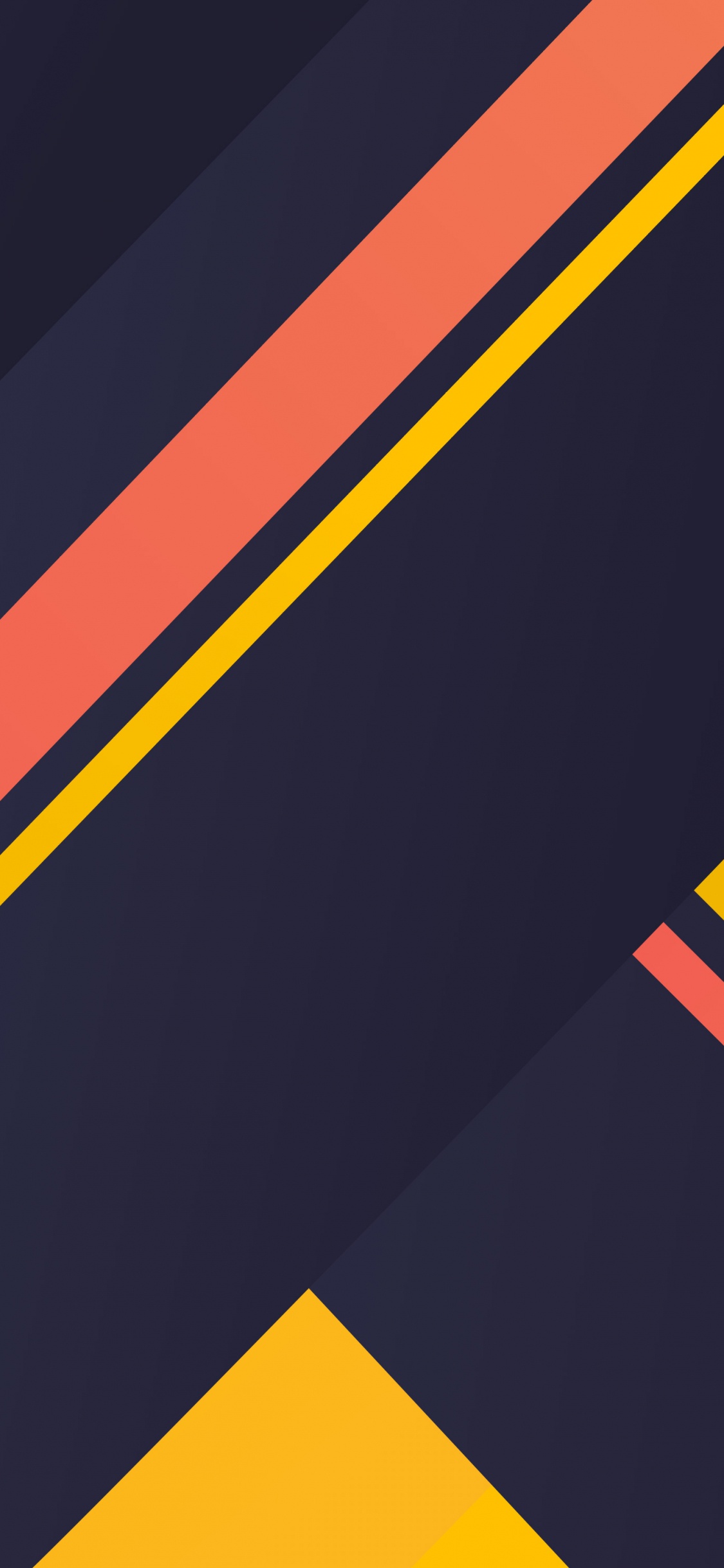 Illustration Rayée Rouge Jaune et Noire. Wallpaper in 1125x2436 Resolution