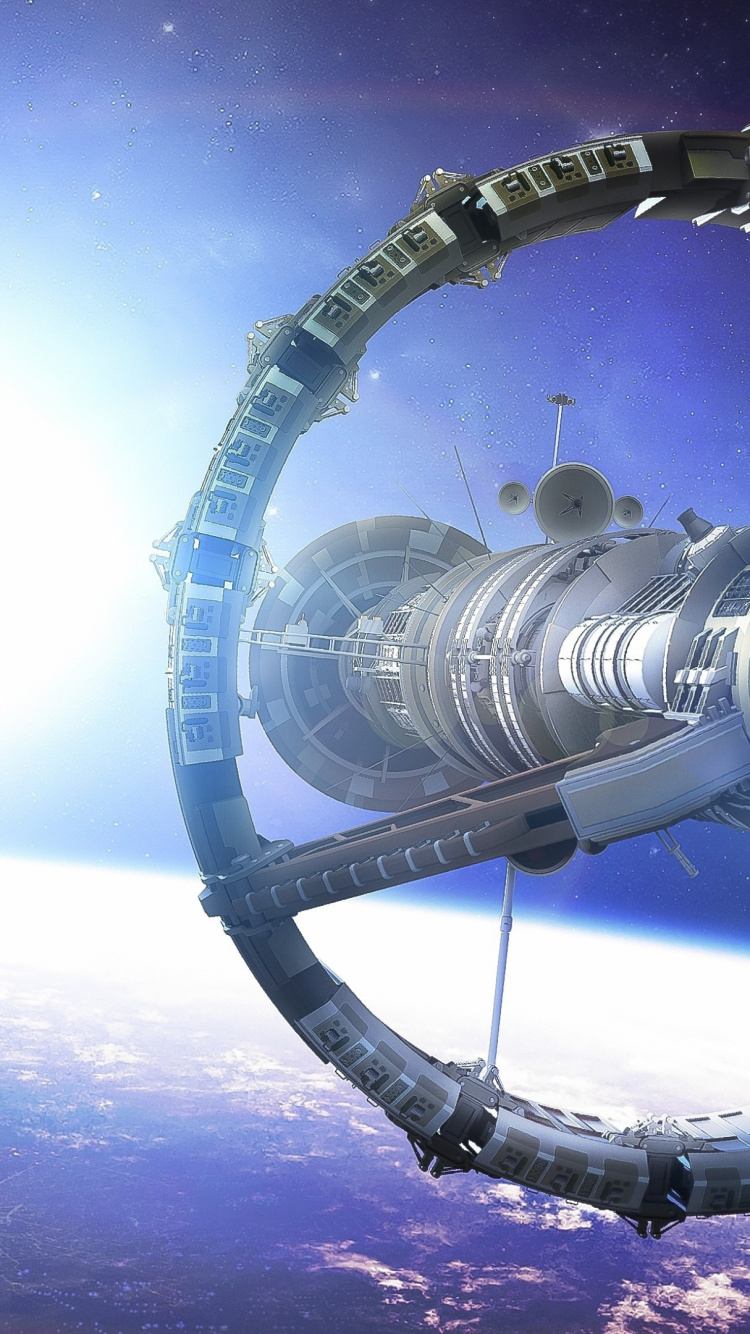 Black and White Space Ship. Wallpaper in 750x1334 Resolution