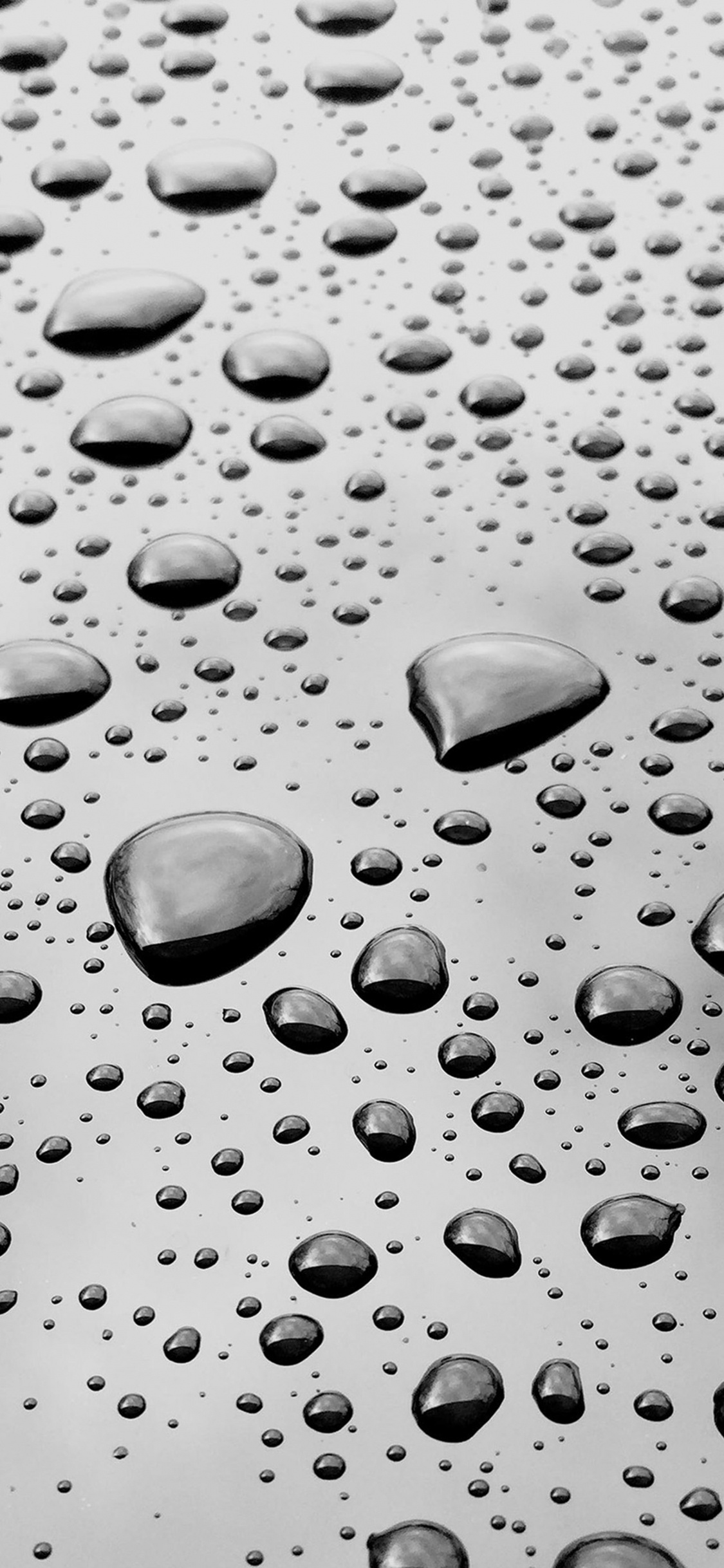 Gouttes D'eau Sur Verre Clair. Wallpaper in 1125x2436 Resolution