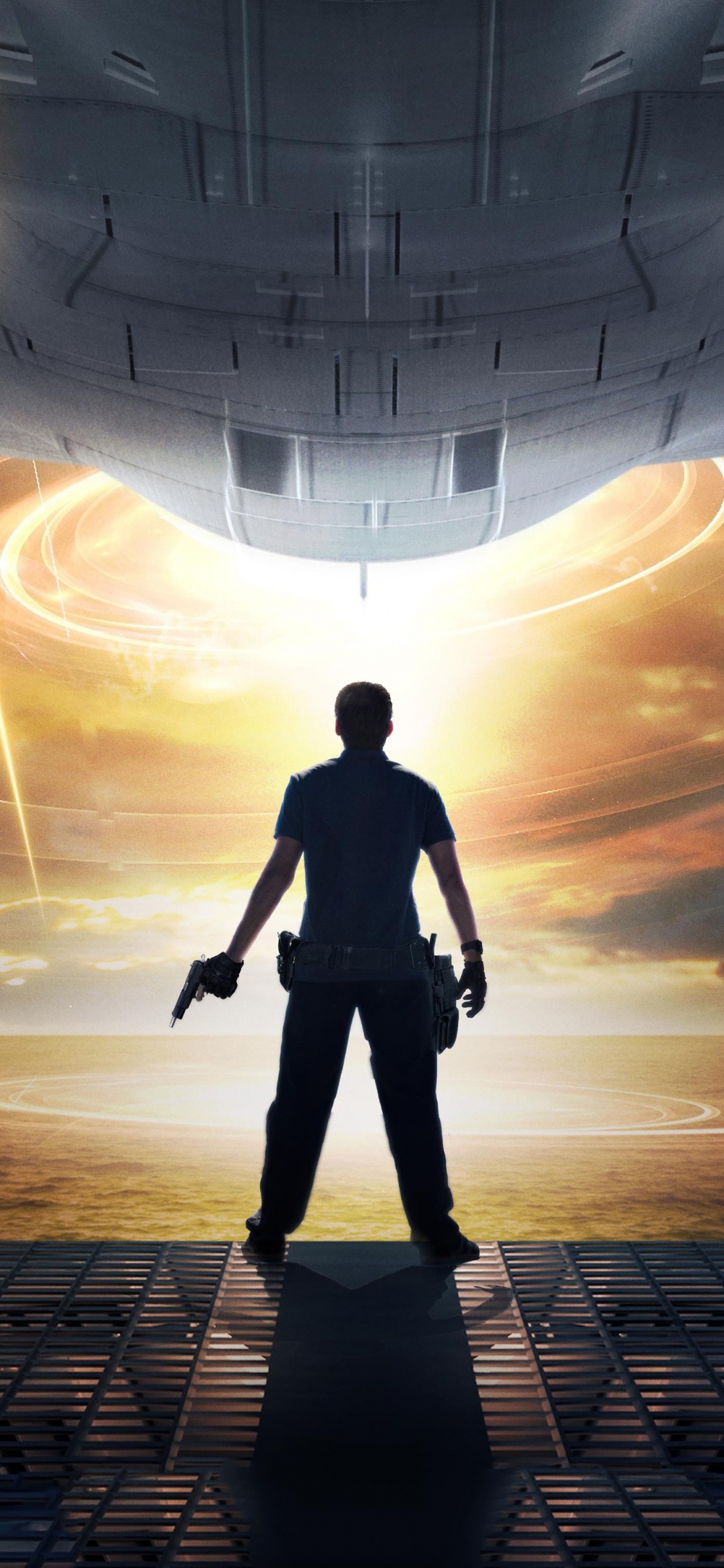 Homme et Femme Debout Sur le Sol Sous le Soleil. Wallpaper in 1125x2436 Resolution