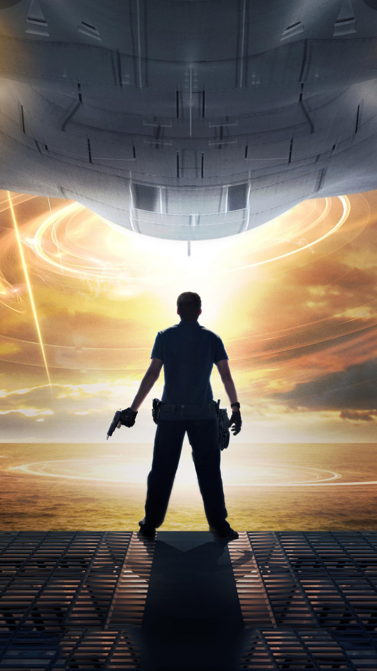 Mann Und Frau Stehen Auf Dem Boden Unter Der Sonne. Wallpaper in 750x1334 Resolution