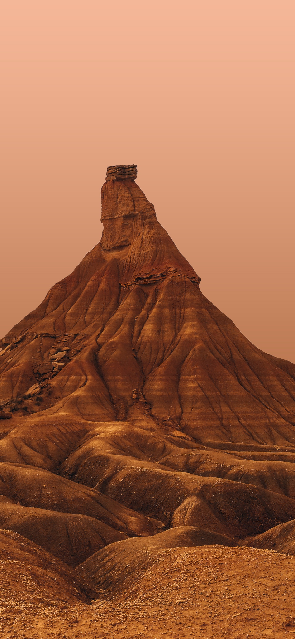 Bardenas Reales, Mountainous Landforms, Natural Environment, Rock, Butte. Wallpaper in 1242x2688 Resolution