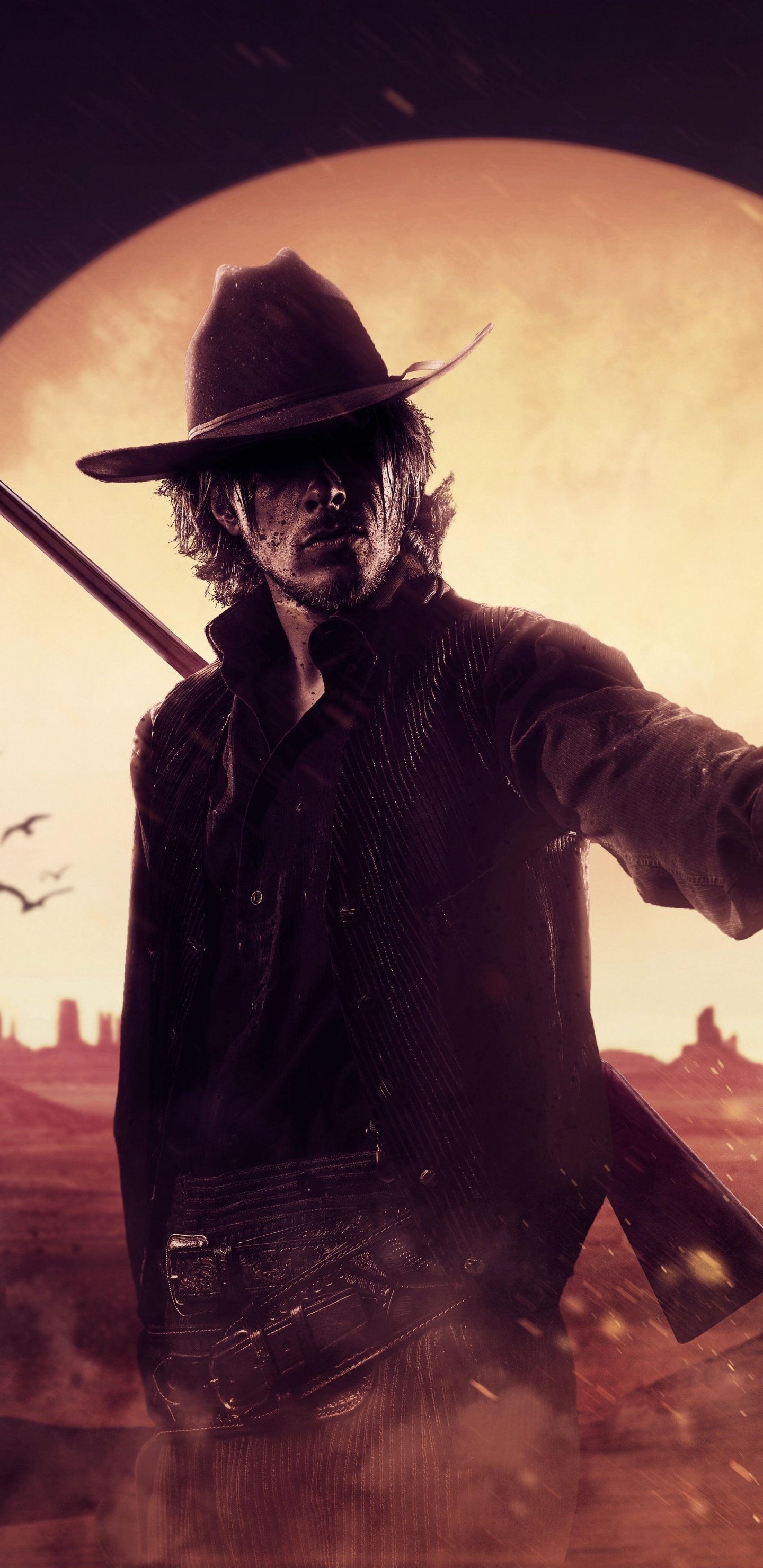 Red Dead Redemption 2, Red Dead Redemption, Illustration, Gunfighter, Raum. Wallpaper in 1440x2960 Resolution