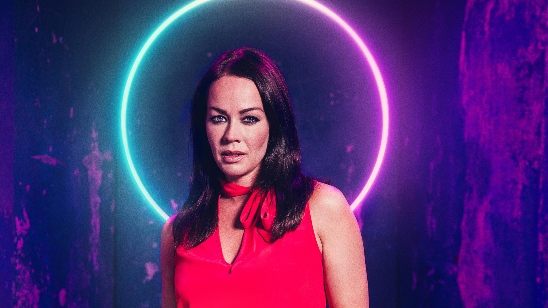 Femme en Débardeur Rouge. Wallpaper in 1920x1080 Resolution