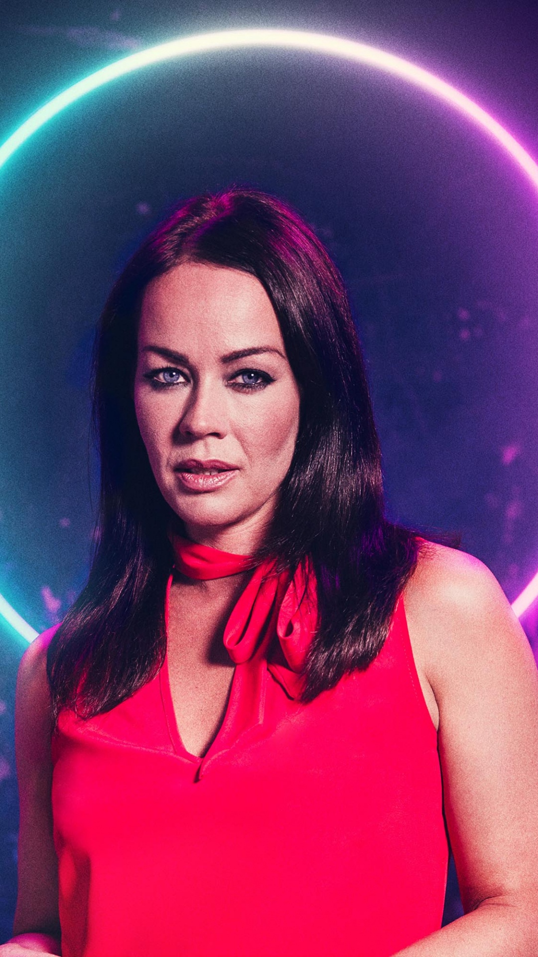 Woman in Red Tank Top. Wallpaper in 1080x1920 Resolution