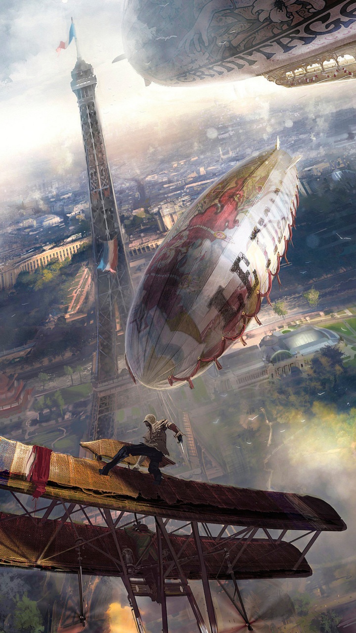 Assassins Creed Unity, Kunst, Steampunk, Illustration, Kunstwerk. Wallpaper in 720x1280 Resolution