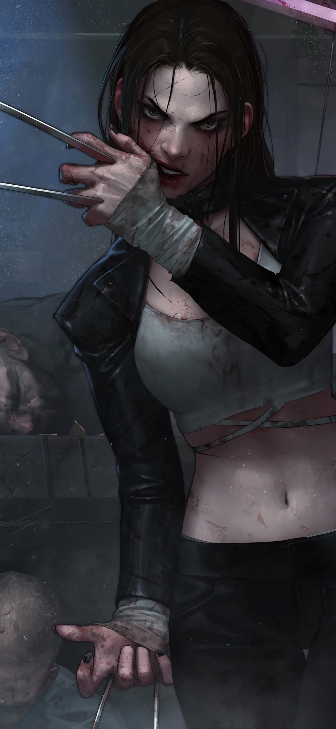 Jeehyung Lee x 23, X-Men: La Decisión Final, X-23, Wolverine, Psylocke. Wallpaper in 1125x2436 Resolution
