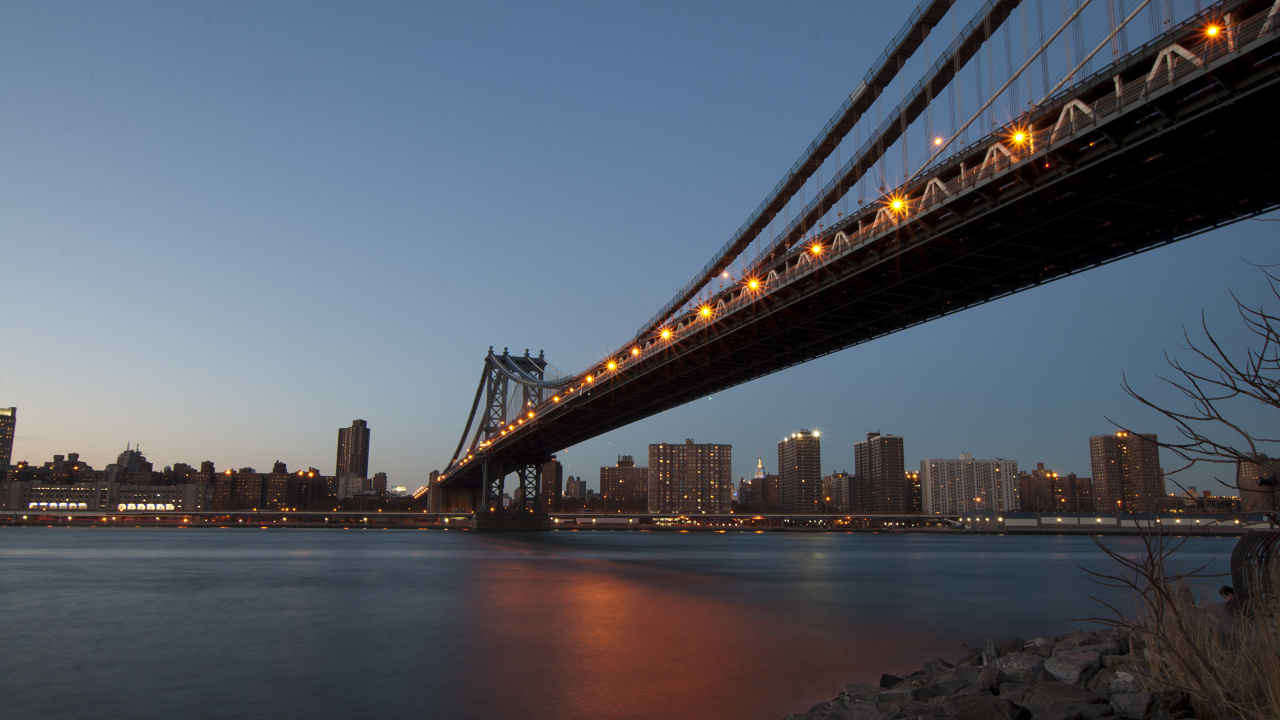 Puente Golden Gate Durante la Noche. Wallpaper in 1280x720 Resolution