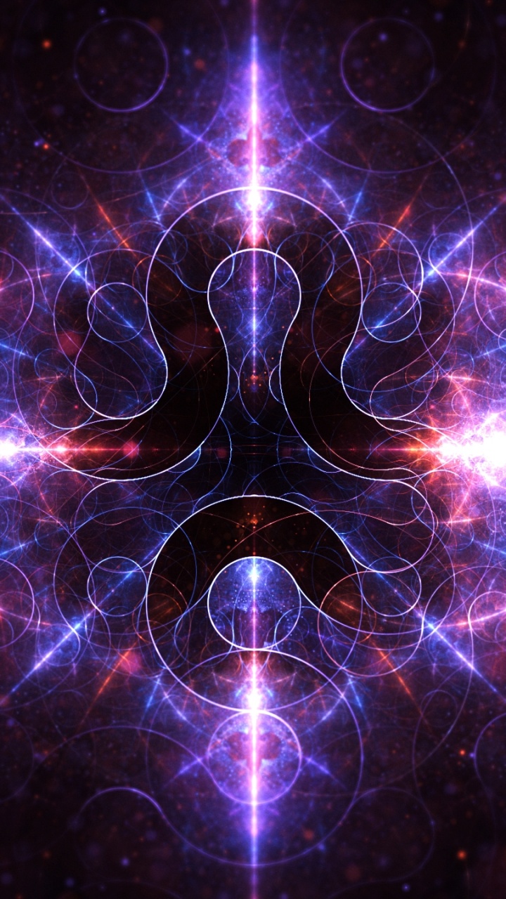 光, 分形技术, 分形, 紫色的, 天文学对象 壁纸 720x1280 允许