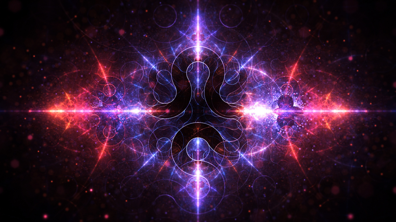 Light, Fractal Art, Fractal, Purple, Astronomical Object. Wallpaper in 1366x768 Resolution