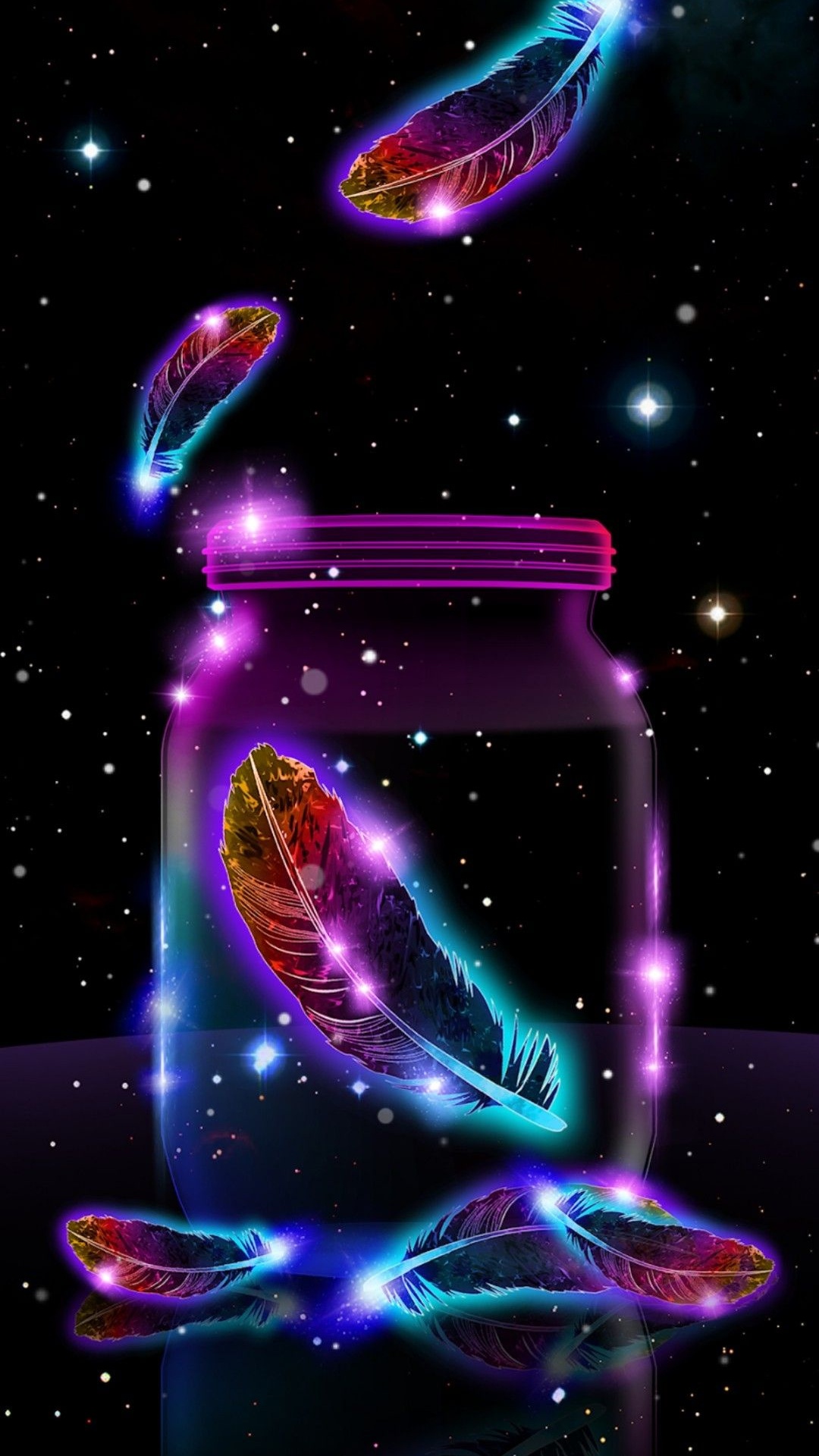 动画, 气氛, 光, 紫色的, 性质 壁纸 1080x1920 允许