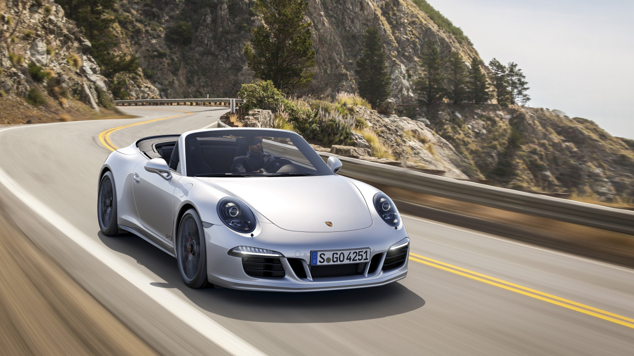 White Porsche 911 on Road During Daytime. Wallpaper in 1280x720 Resolution