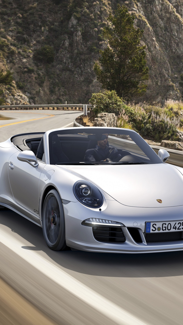White Porsche 911 on Road During Daytime. Wallpaper in 750x1334 Resolution