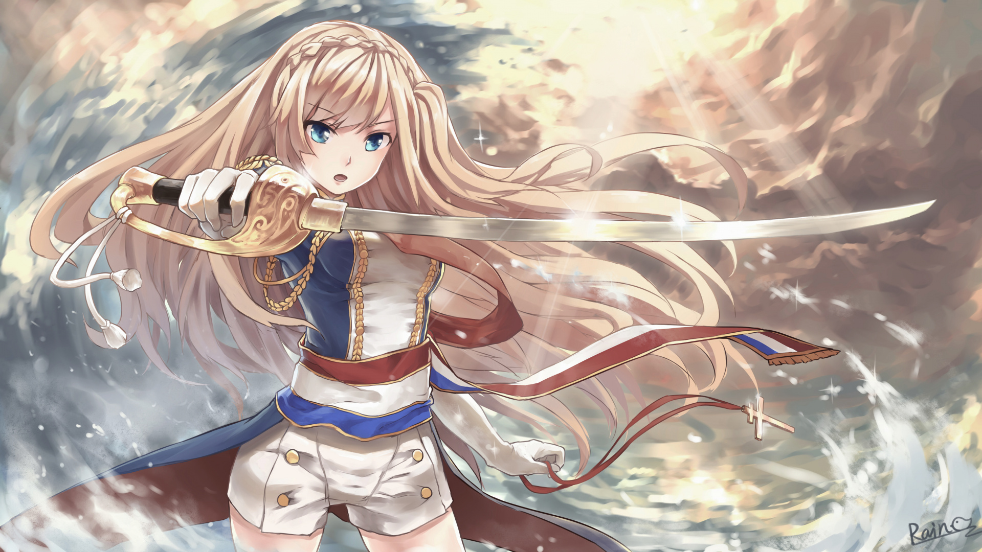 Personnage D'anime Fille Aux Cheveux Blonds. Wallpaper in 1920x1080 Resolution