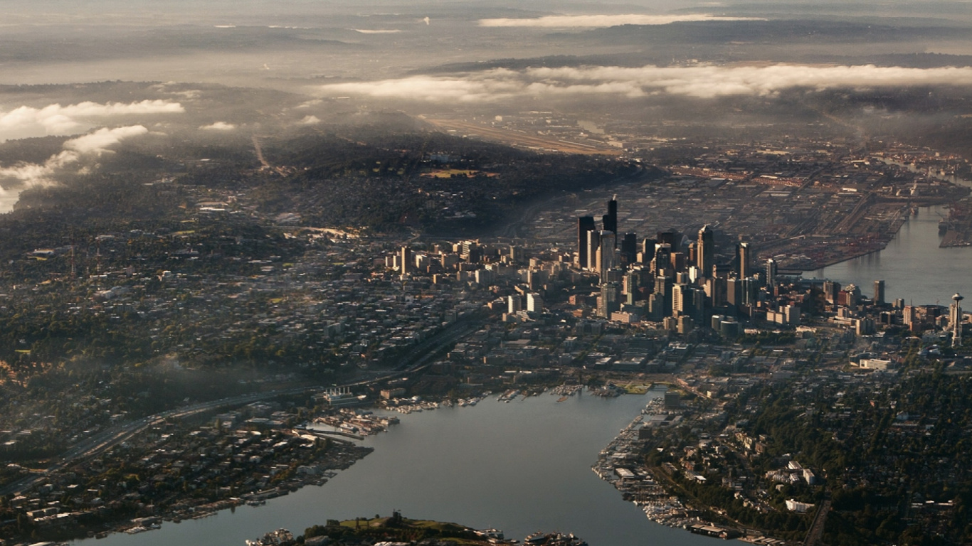 Aerial View of City Buildings During Daytime. Wallpaper in 1366x768 Resolution
