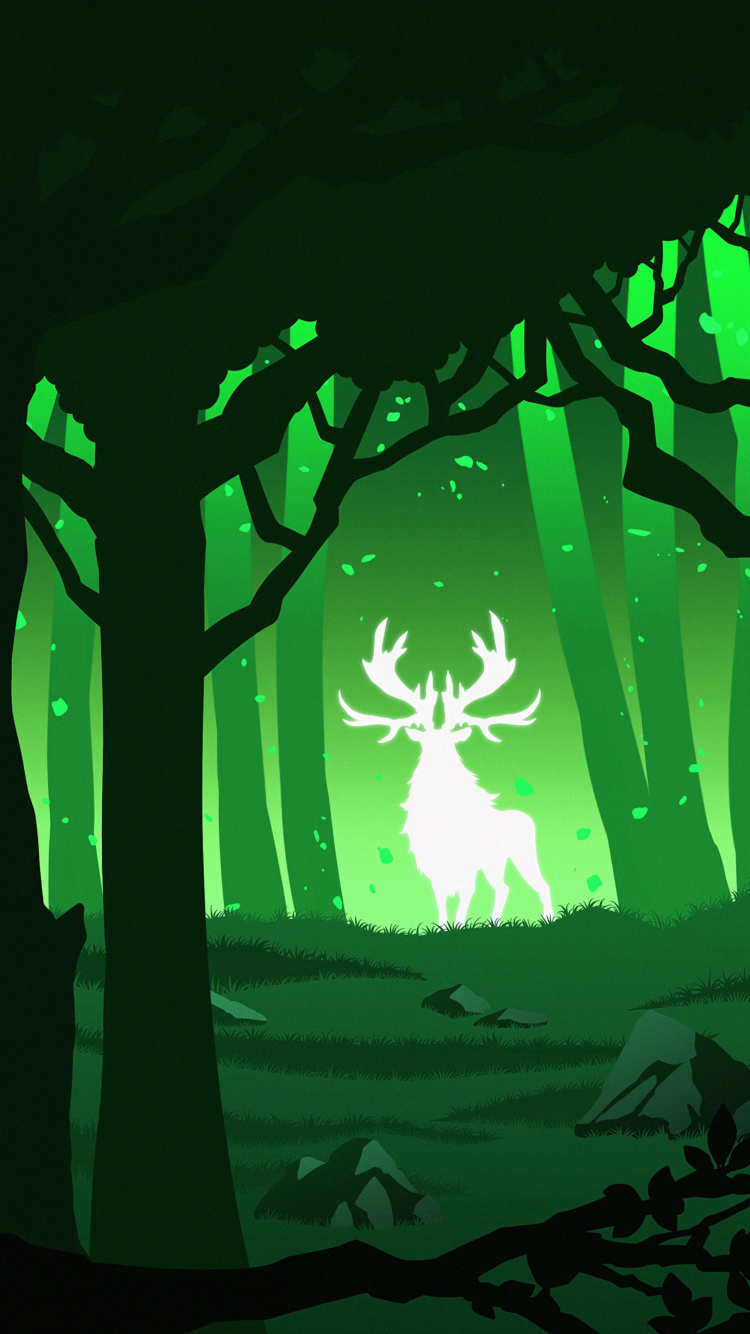 Silhouette D'arbres Pendant la Nuit. Wallpaper in 750x1334 Resolution