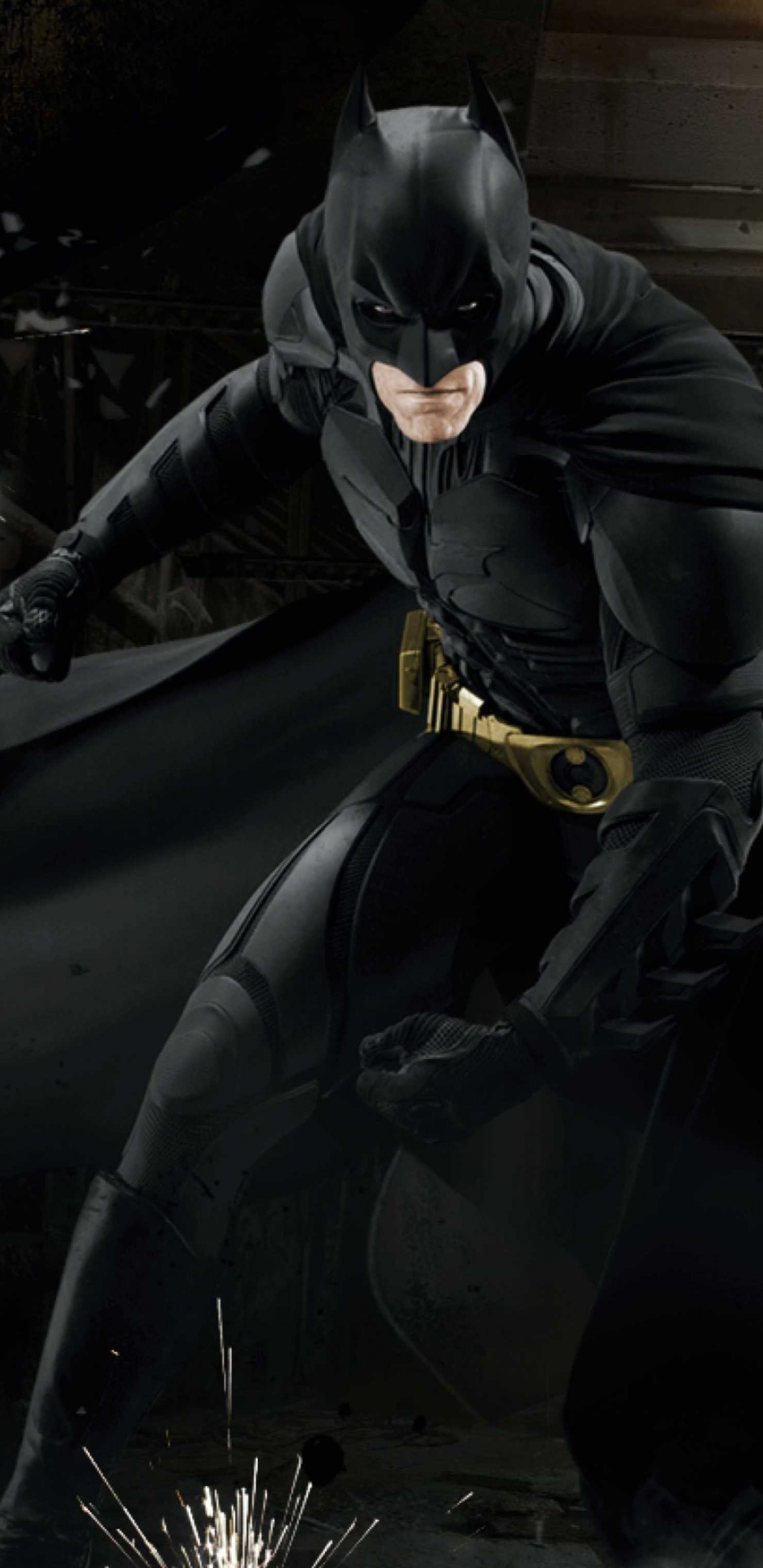 Man in Black Coat and Pants Standing on Black Surface. Wallpaper in 1440x2960 Resolution