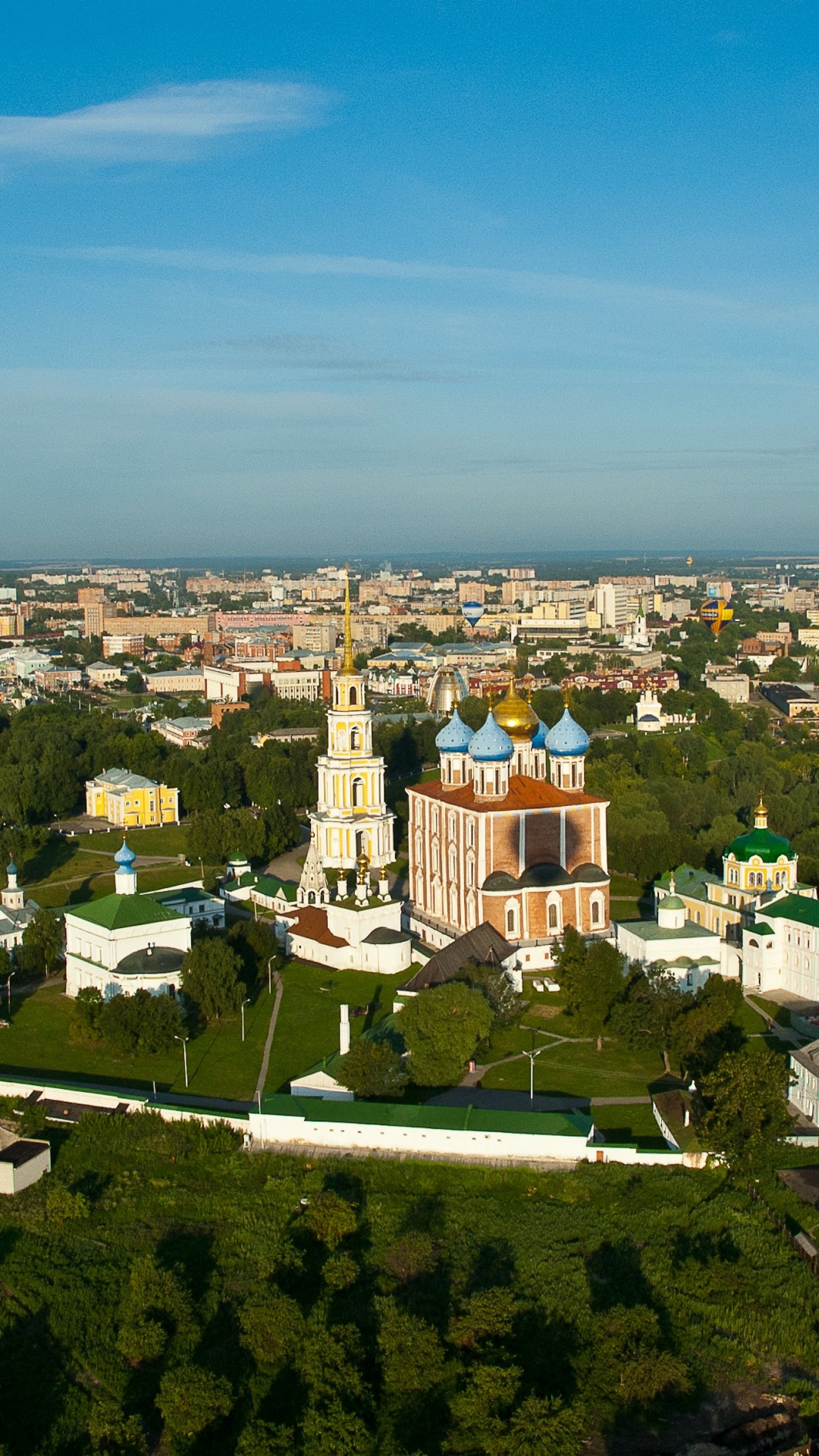 莫斯科, 热气球, 城市, 鸟瞰图, Youtube上的 壁纸 1080x1920 允许