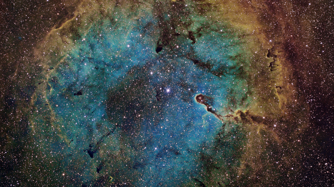 Blue and Brown Abstract Painting. Wallpaper in 1366x768 Resolution