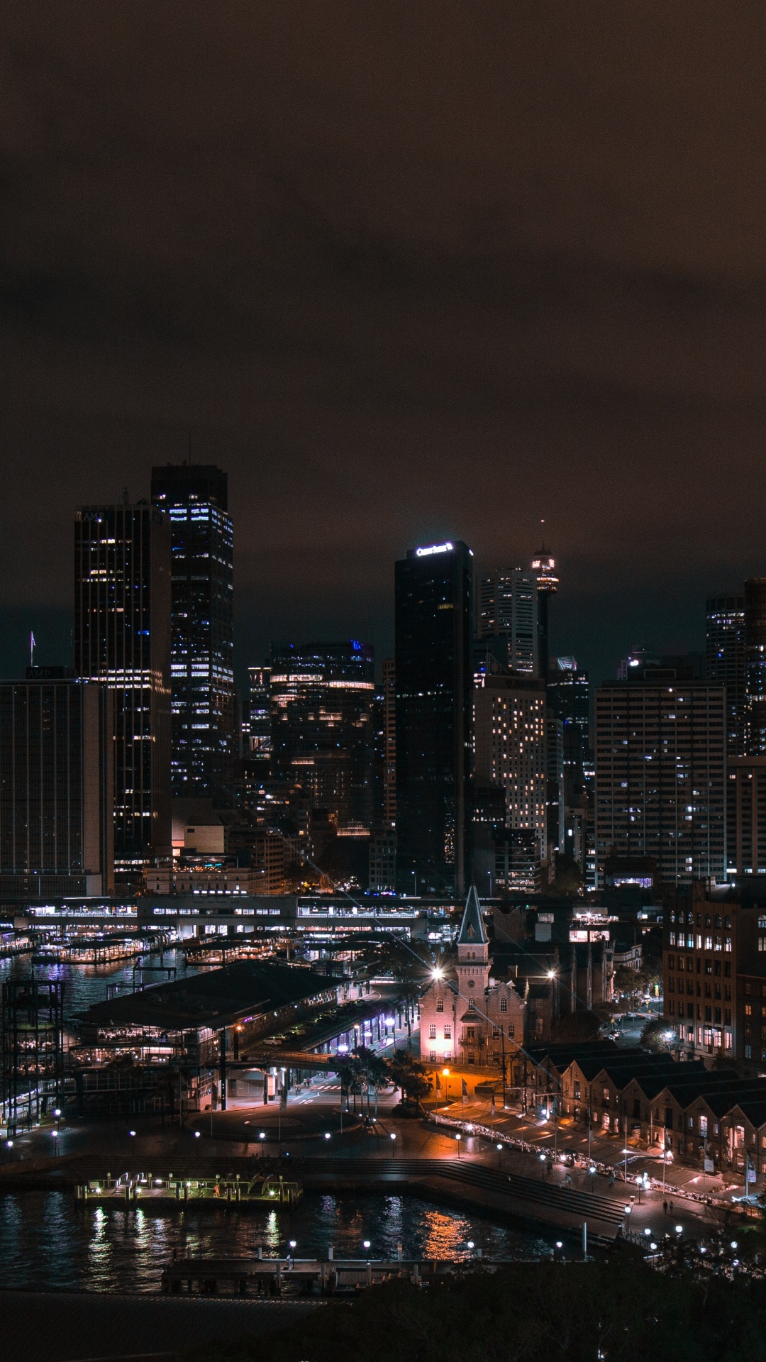 City Skyline During Night Time. Wallpaper in 1080x1920 Resolution