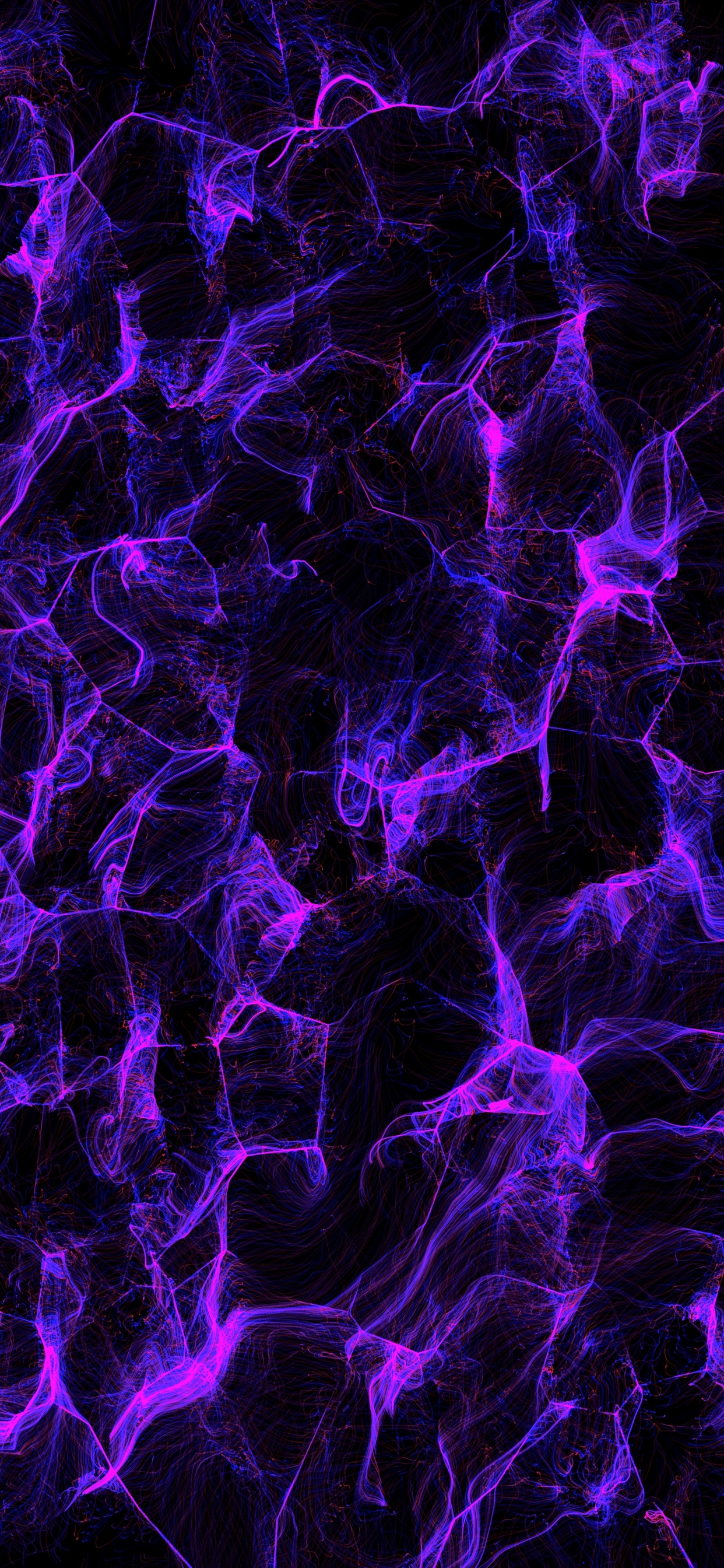 Peinture Abstraite Violette et Bleue. Wallpaper in 1242x2688 Resolution