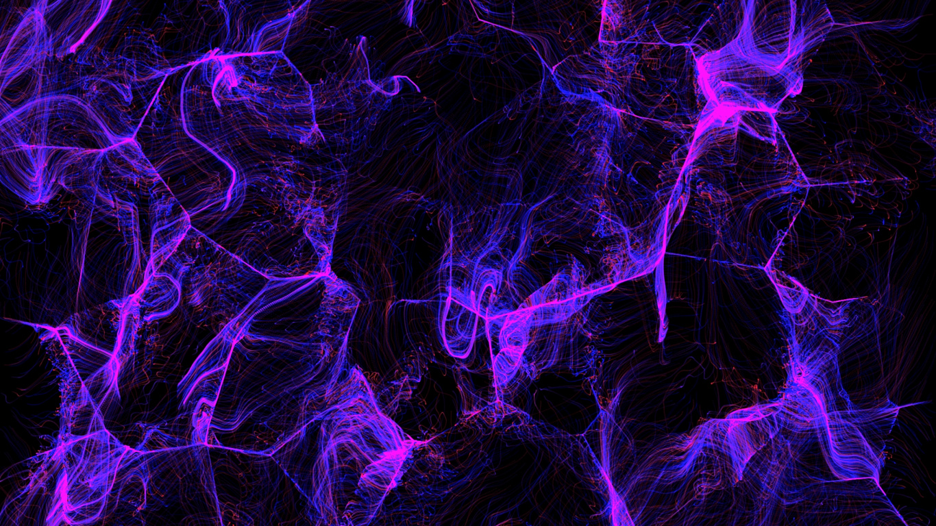 Peinture Abstraite Violette et Bleue. Wallpaper in 1366x768 Resolution