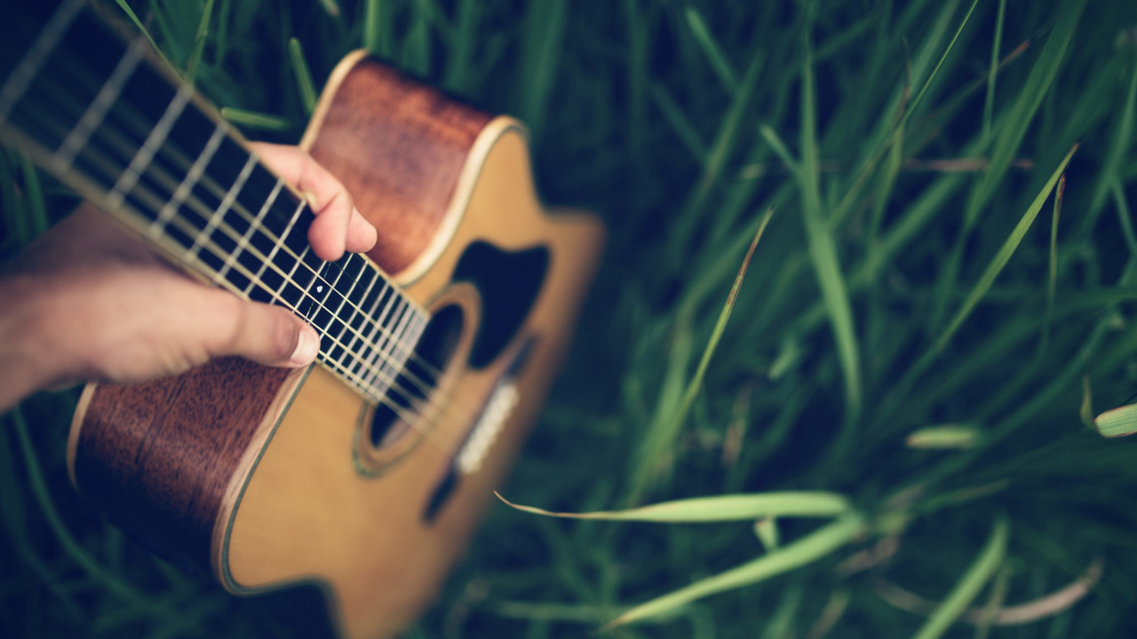 Akustikgitarre, Bass, Gezupfte Saiteninstrumente, Musik, Finger. Wallpaper in 1280x720 Resolution