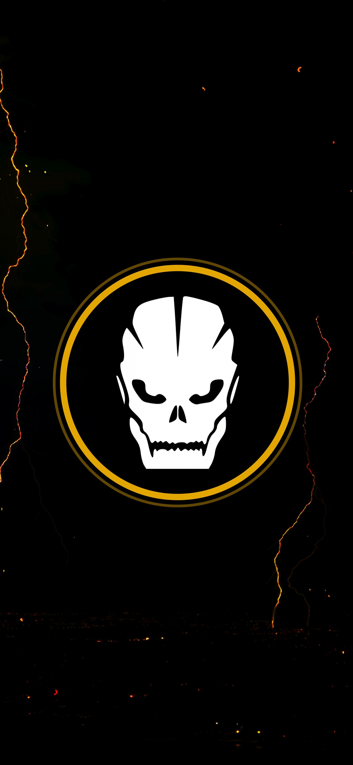 Logo de Batman Amarillo y Negro. Wallpaper in 1125x2436 Resolution