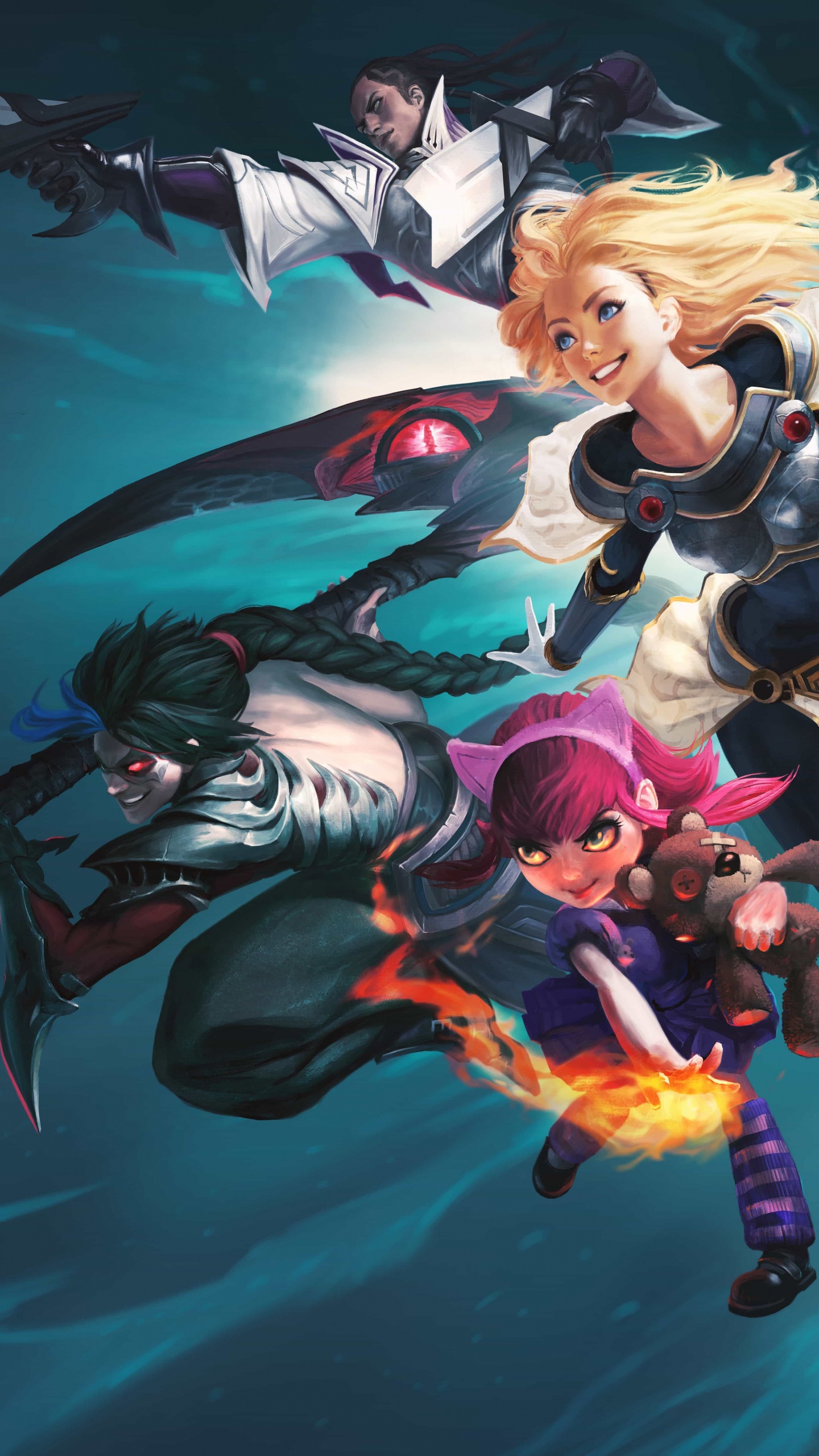 Liga de Leyendas, Riot Games, Anime, Ilustración, Diversión. Wallpaper in 1440x2560 Resolution