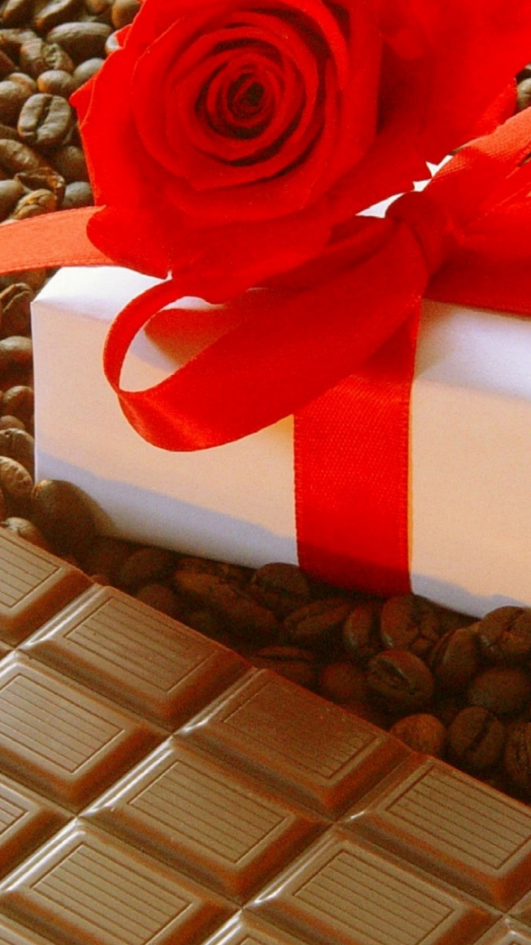 礼物, 生日, 巧克力, 食品, 巧克力棒 壁纸 750x1334 允许