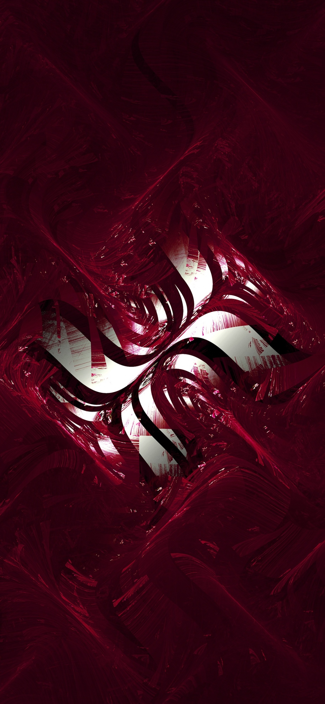 Pintura Abstracta Roja y Blanca. Wallpaper in 1125x2436 Resolution