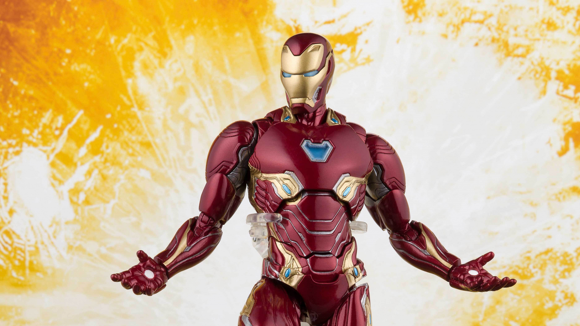 Rot-weiße Roboter-Actionfigur. Wallpaper in 1920x1080 Resolution