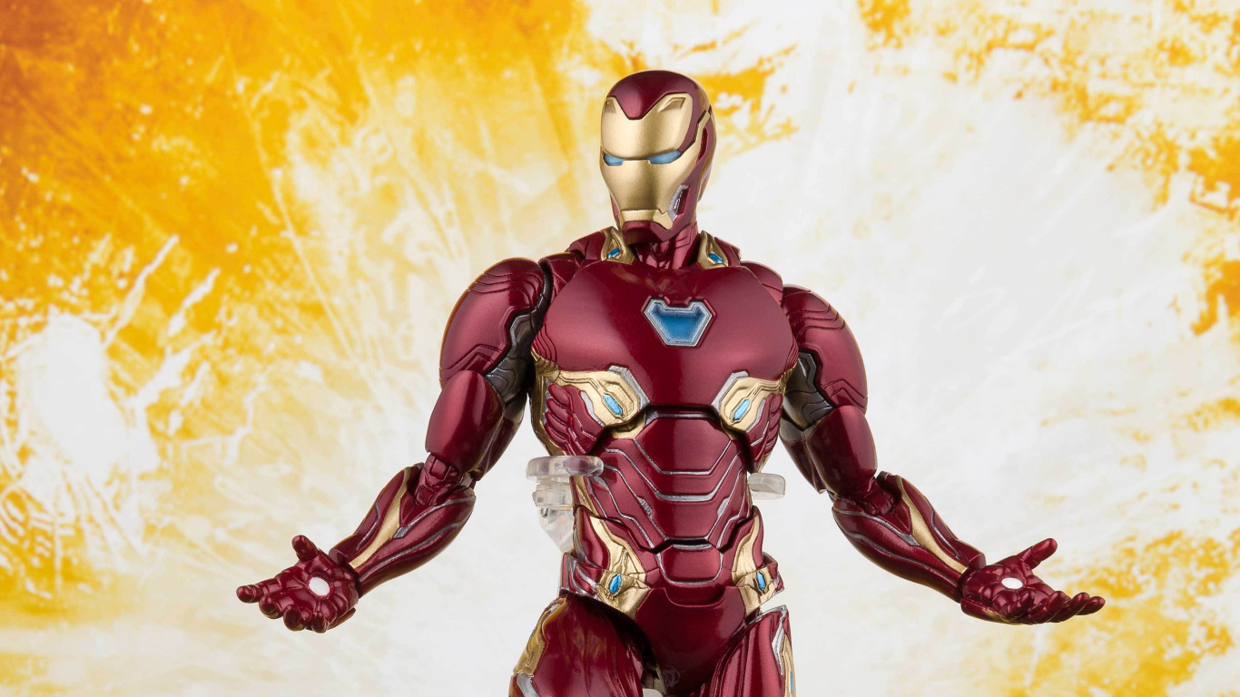 Figura de Acción de Robot Rojo y Blanco. Wallpaper in 1366x768 Resolution