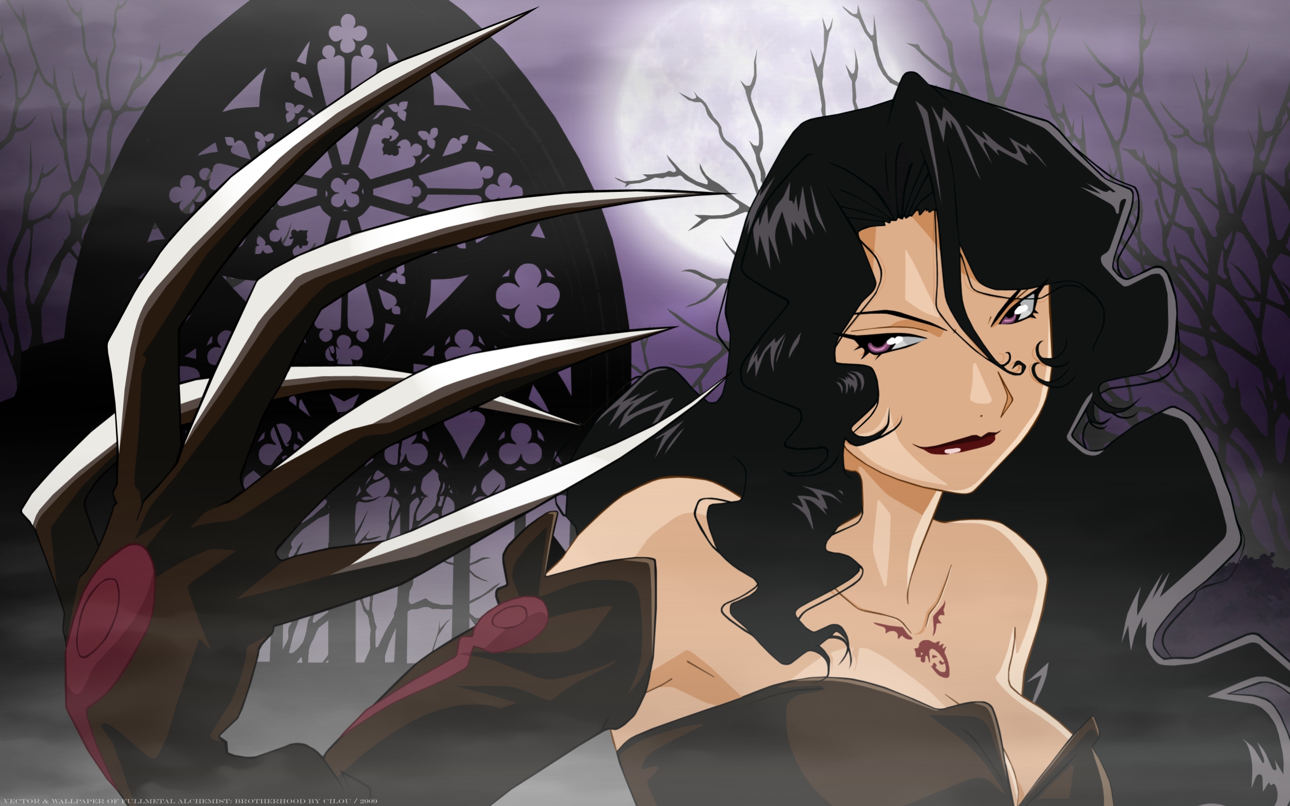 anime characters that wear a black dress Wallpaper Woman in Black Dress Anime Character, Background