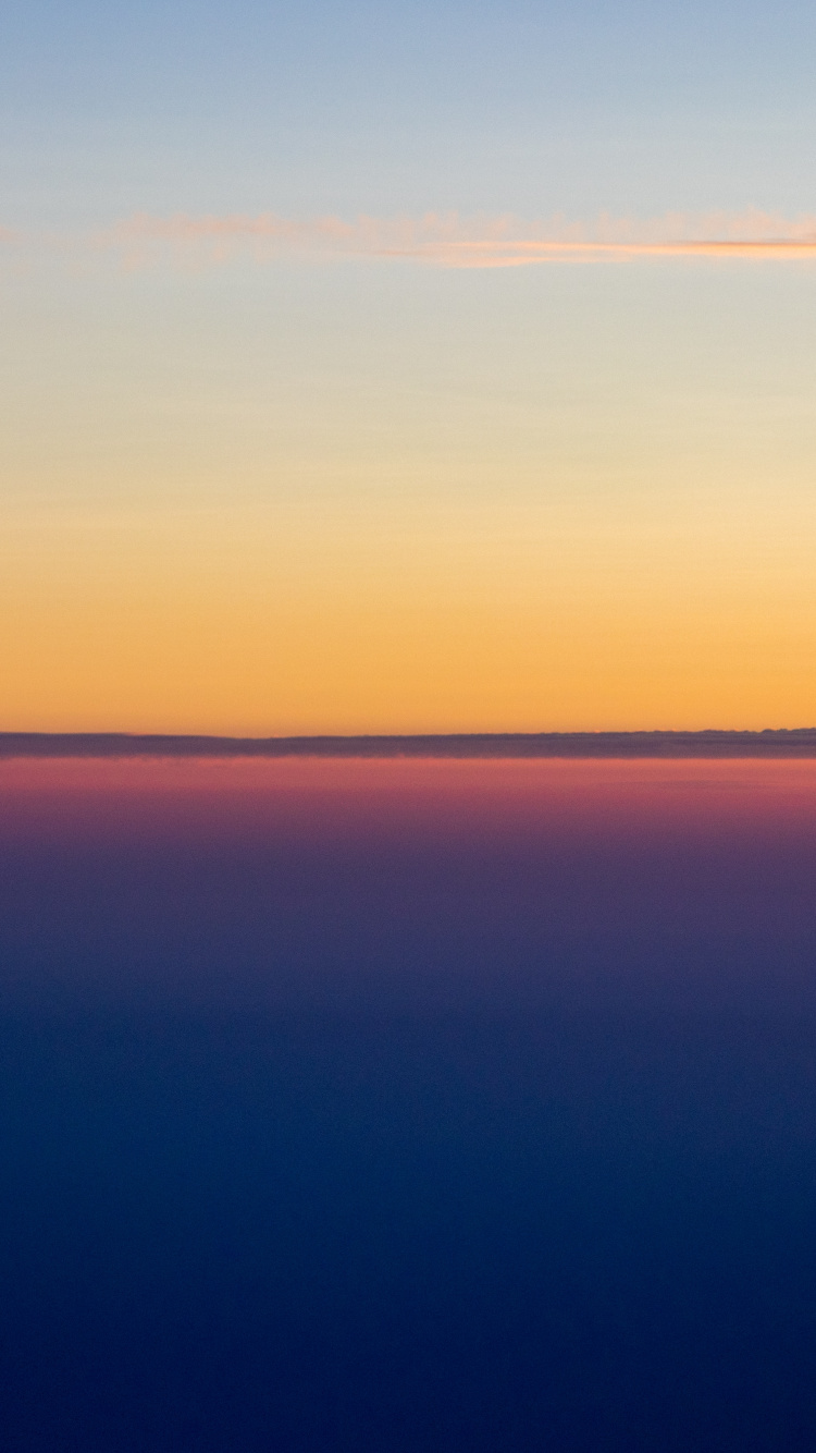 Horizon, Blue, Mer, Eau, Lever. Wallpaper in 750x1334 Resolution